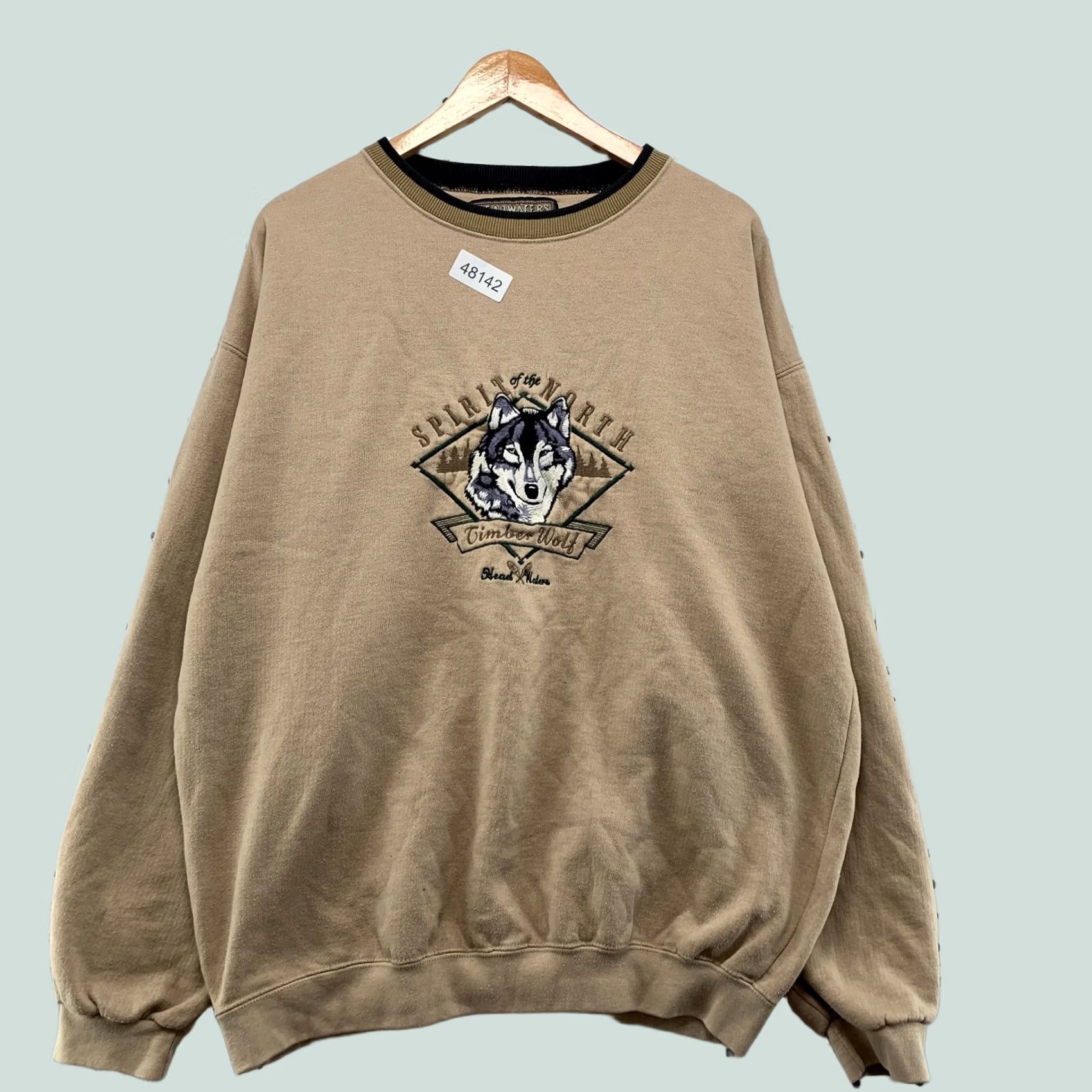 Vintage VINTAGE Headwaters Sweatshirt Mens XL Brown Wolf Nature Timberwolf Fleece Size US XL / EU 56 / 4 - 1 Thumbnail
