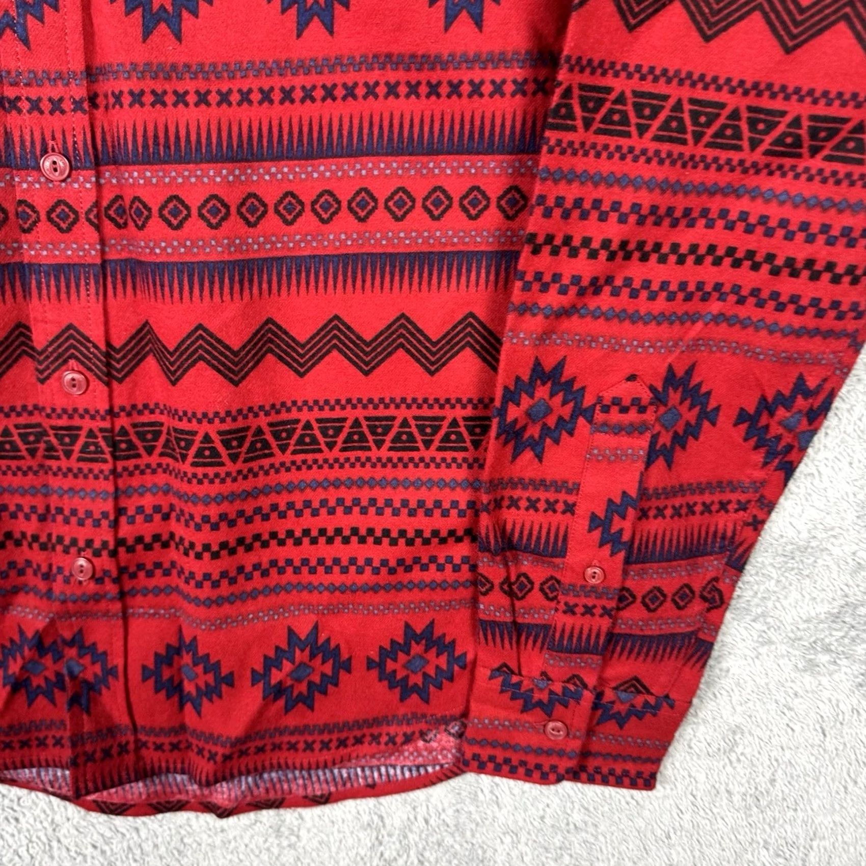 Levi's VINTAGE Levi’s Southwestern Flannel Shirt Men S Aztec Western Cowboy Rodeo Utility Work Rockabilly NEW Size US S / EU 44-46 / 1 - 3 Thumbnail