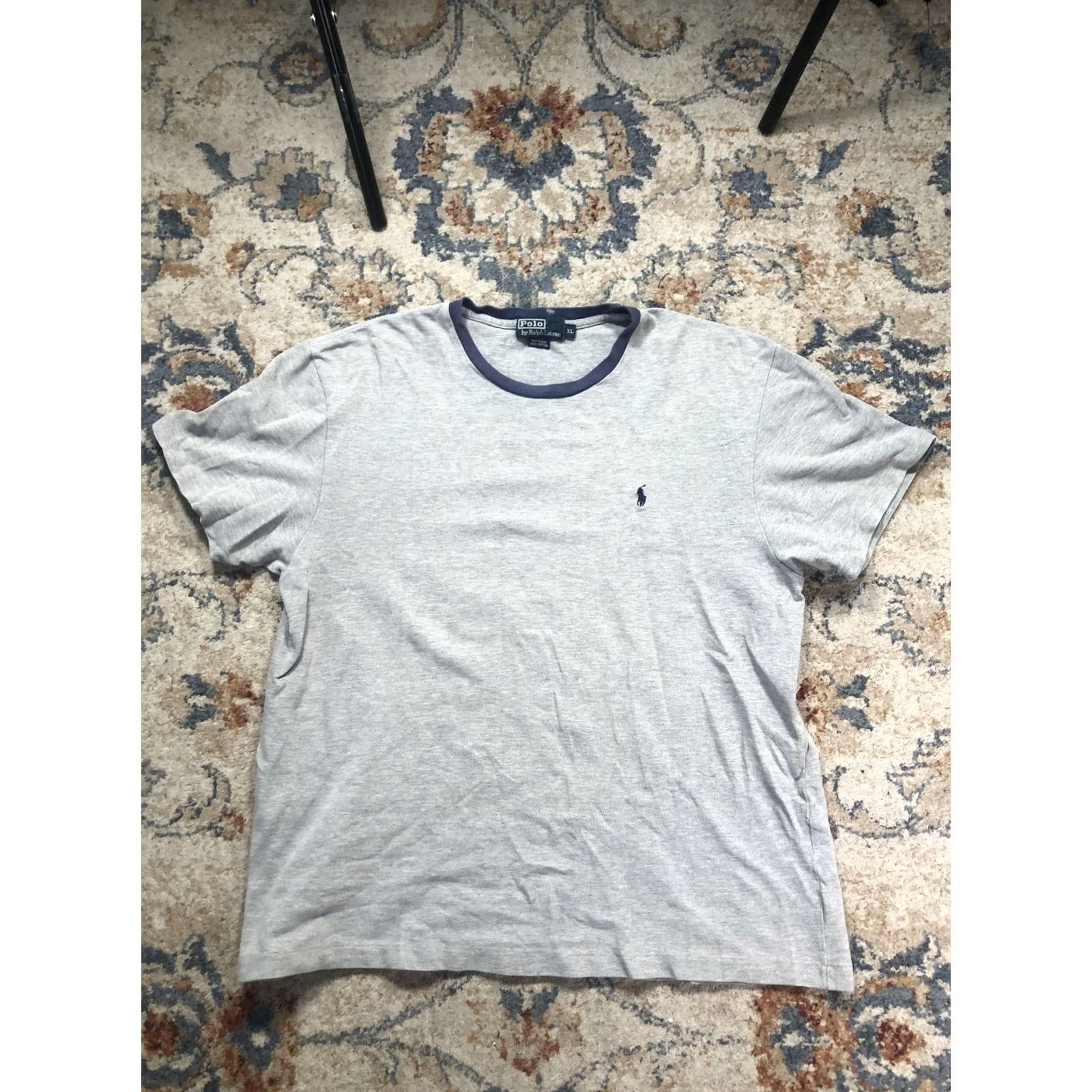 Polo Ralph Lauren Polo Ralph Lauren Shirt Mens XL Gray Ringer Tee Pony Logo Soft Cotton Crewneck Size US XL / EU 56 / 4 - 2 Thumbnail