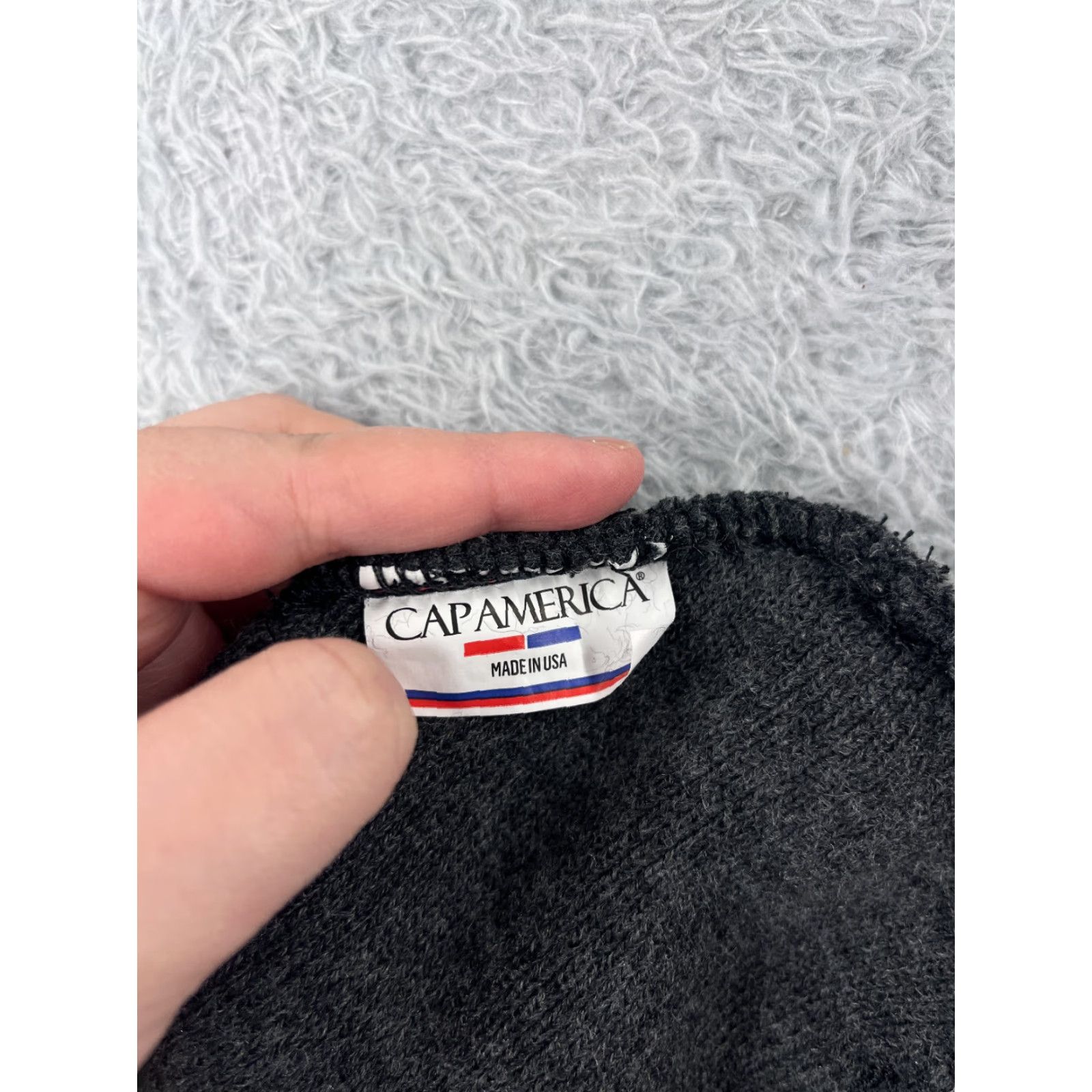Vintage Capamerica Beanie Womens One Size Gray Knit Acrylic Plant Base Kite Hill Toque Made USA Size ONE SIZE - 7 Thumbnail