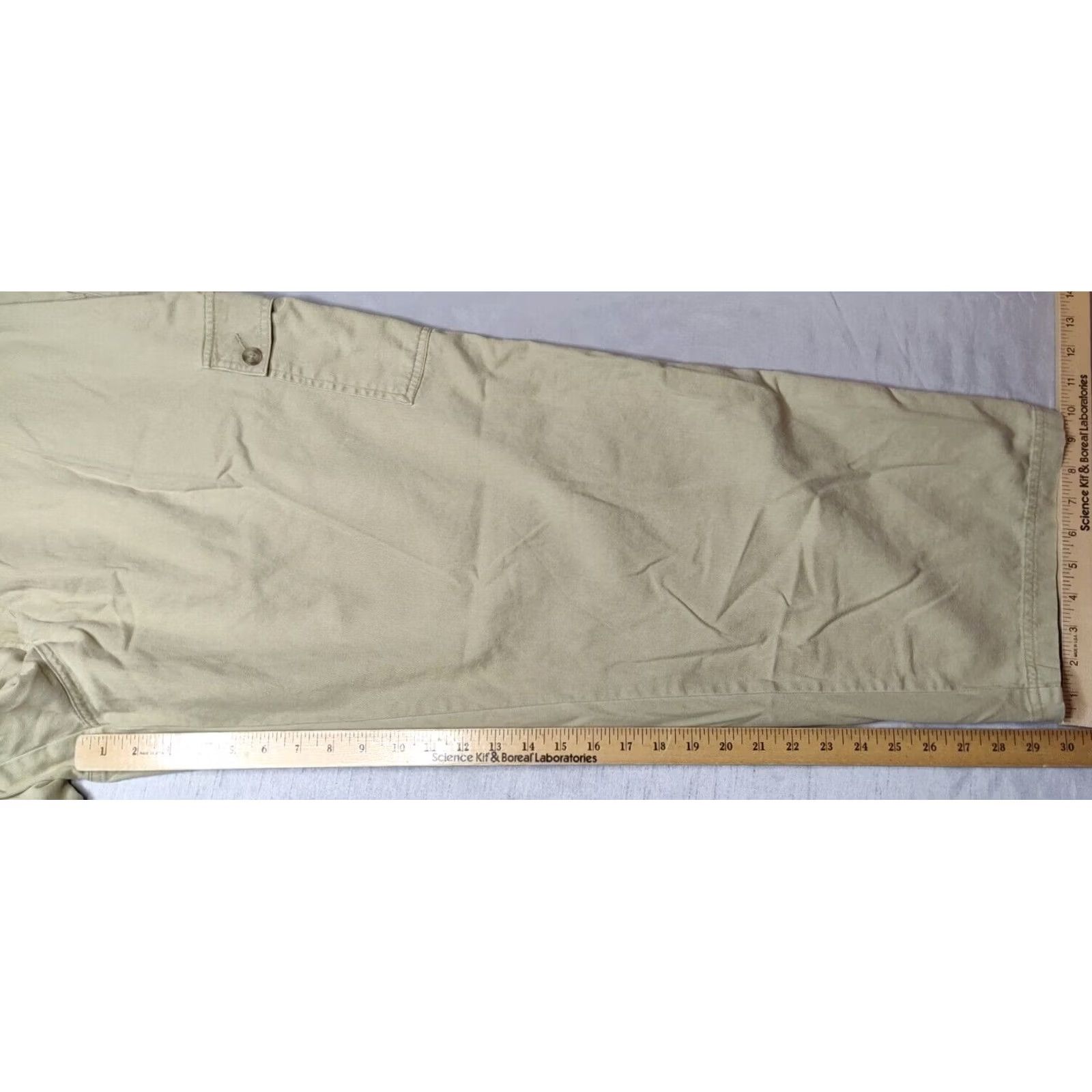 Big Dogs BIG DOGS Men Big 2X Khaki Cotton Elastic Waistband Pull-On Cargo Pants Size US 39 - 6 Thumbnail