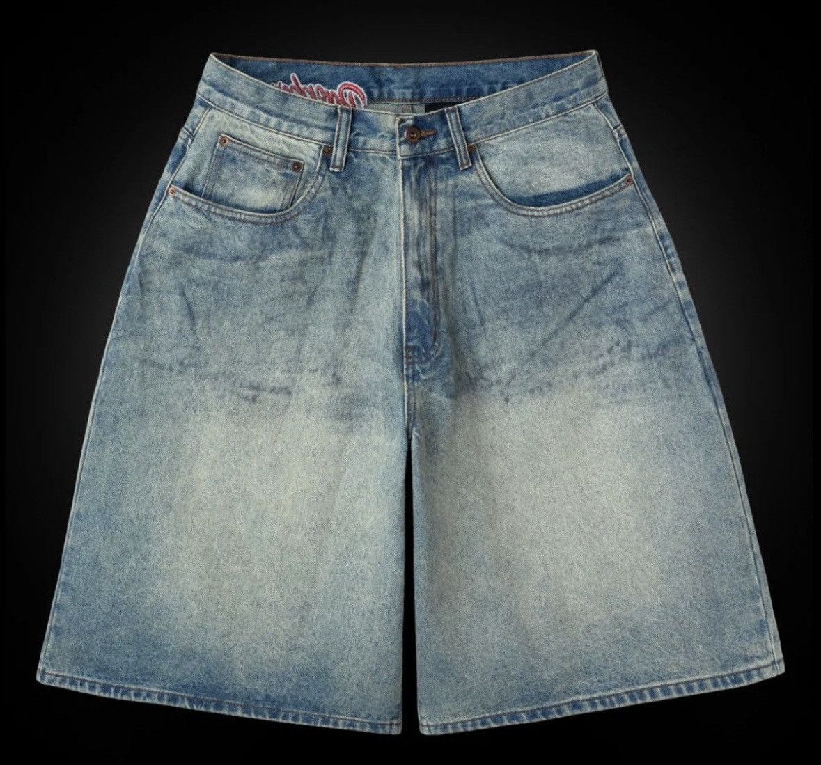 The GV Gallery GVGallery Vintage-Wash Wide-Leg Denim Shorts Size US 40 / EU 56 - 1 Thumbnail