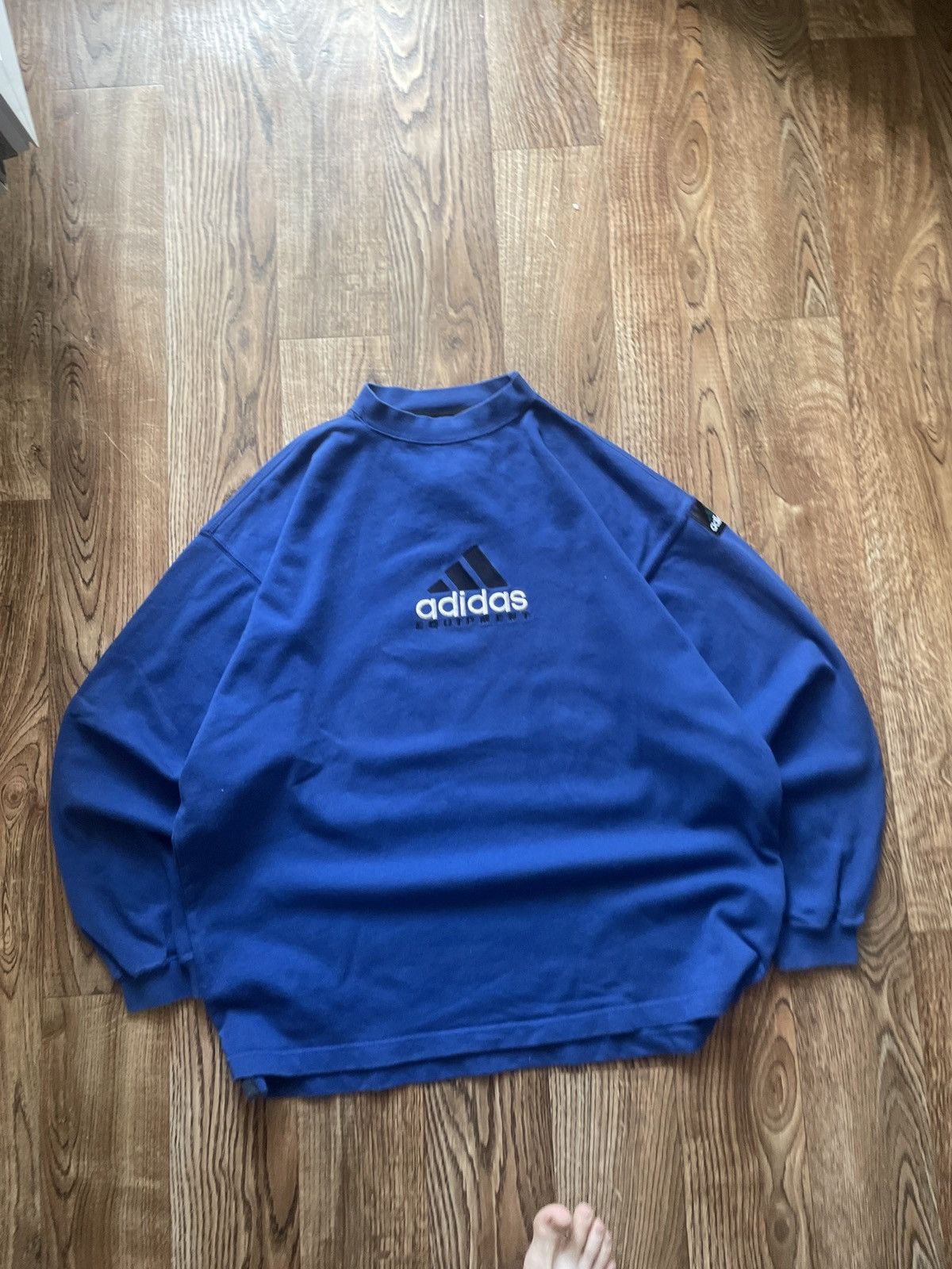 Adidas Rare Vintage Adidas Equipment Cotton Long Sleeve Sweatshirt Size US M / EU 48-50 / 2 - 2 Thumbnail