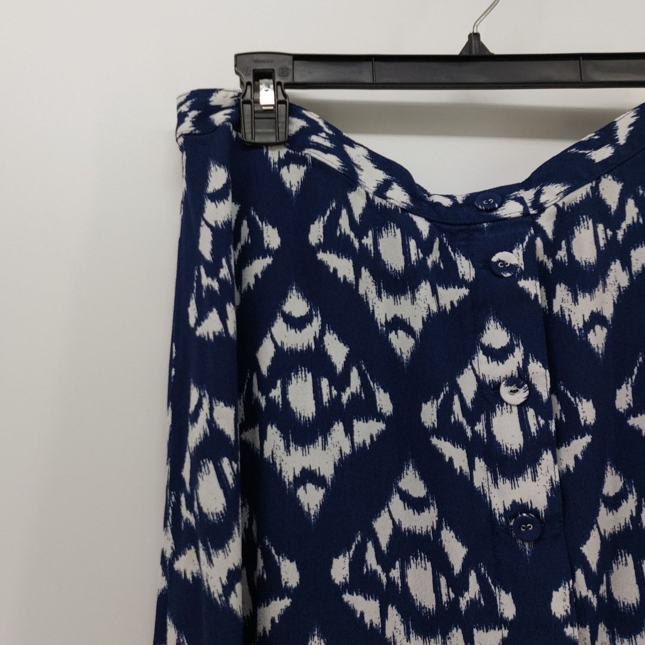 Other Talbots Ikat Midi Skirt Blue Button Front Casual Sz 16 Size 38" / US 16 / IT 52 - 6 Thumbnail