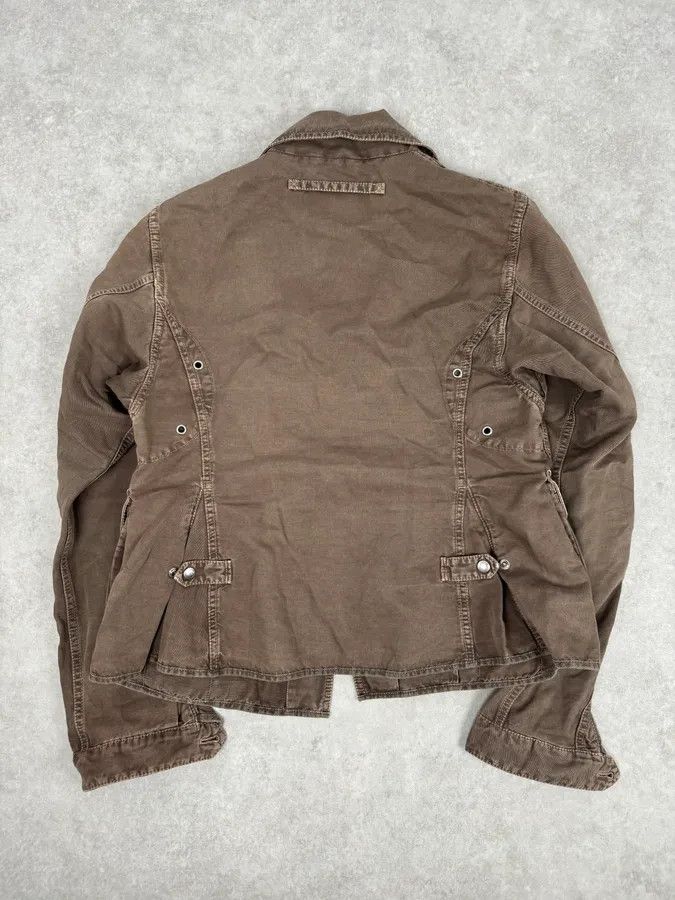 Prada 2000s Prada Light Brown Cotton Linen Cargo Jacket Size M / US 6-8 / IT 42-44 - 5 Thumbnail
