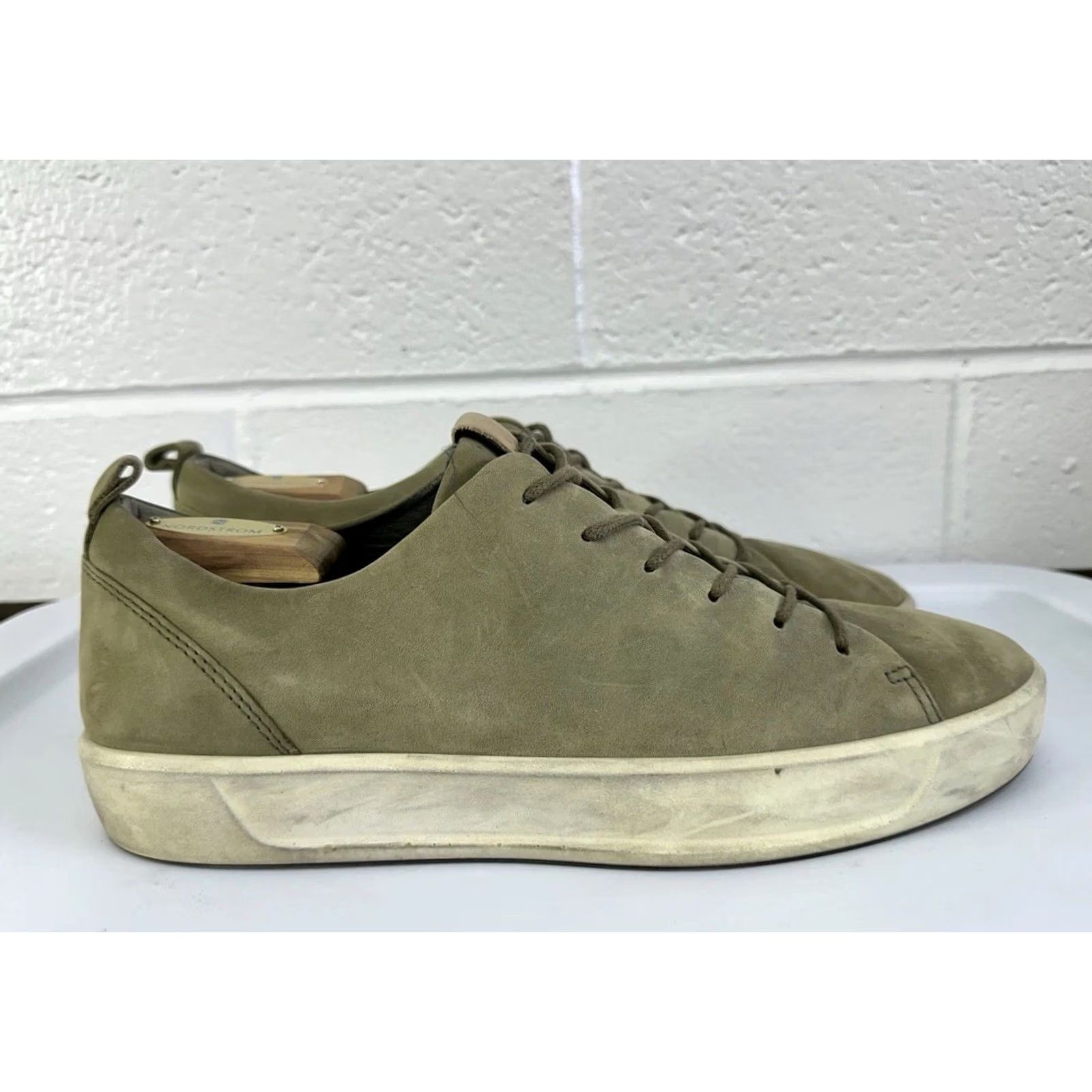 Ecco Ecco Men's Soft 8 Sneaker Lace Up Olive Green Size 12 EU 46 Size US 12 / EU 45 - 2 Thumbnail