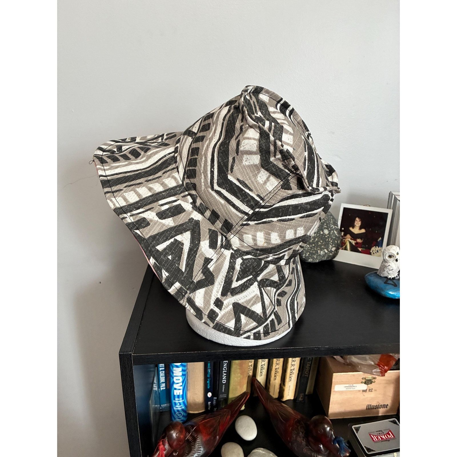 Other Bucket Hat Medium | Tribal Print with Pink Floral Lining Size ONE SIZE - 4 Thumbnail