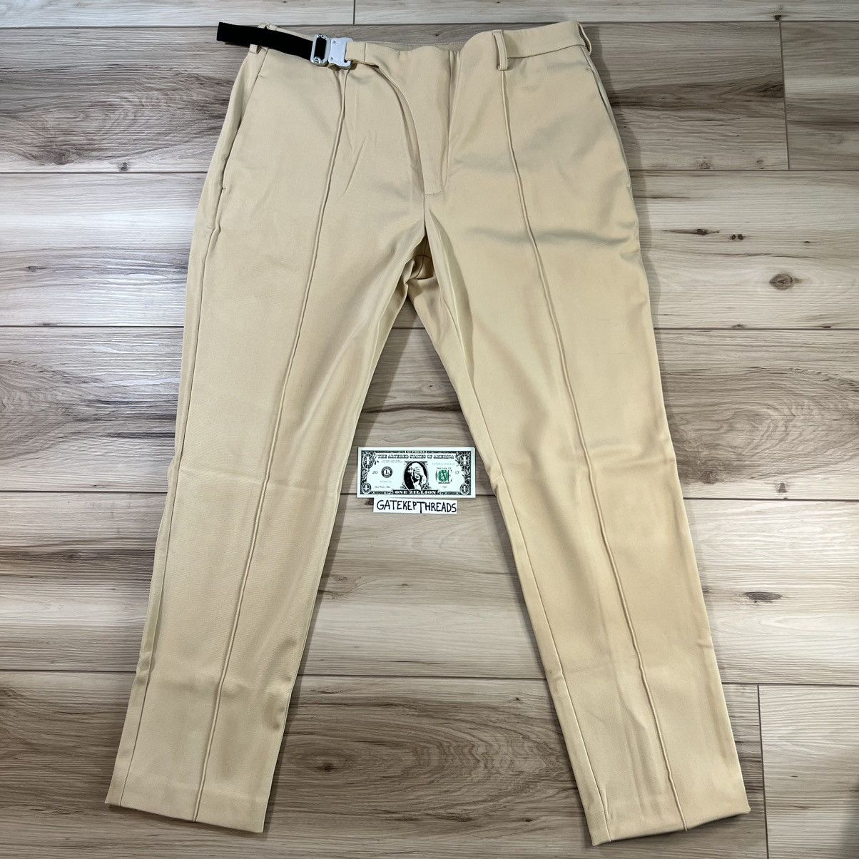 1017 ALYX 9SM Crescent Buckle Dress Pants Champagne Size US 38 / EU 54 - 1 Thumbnail