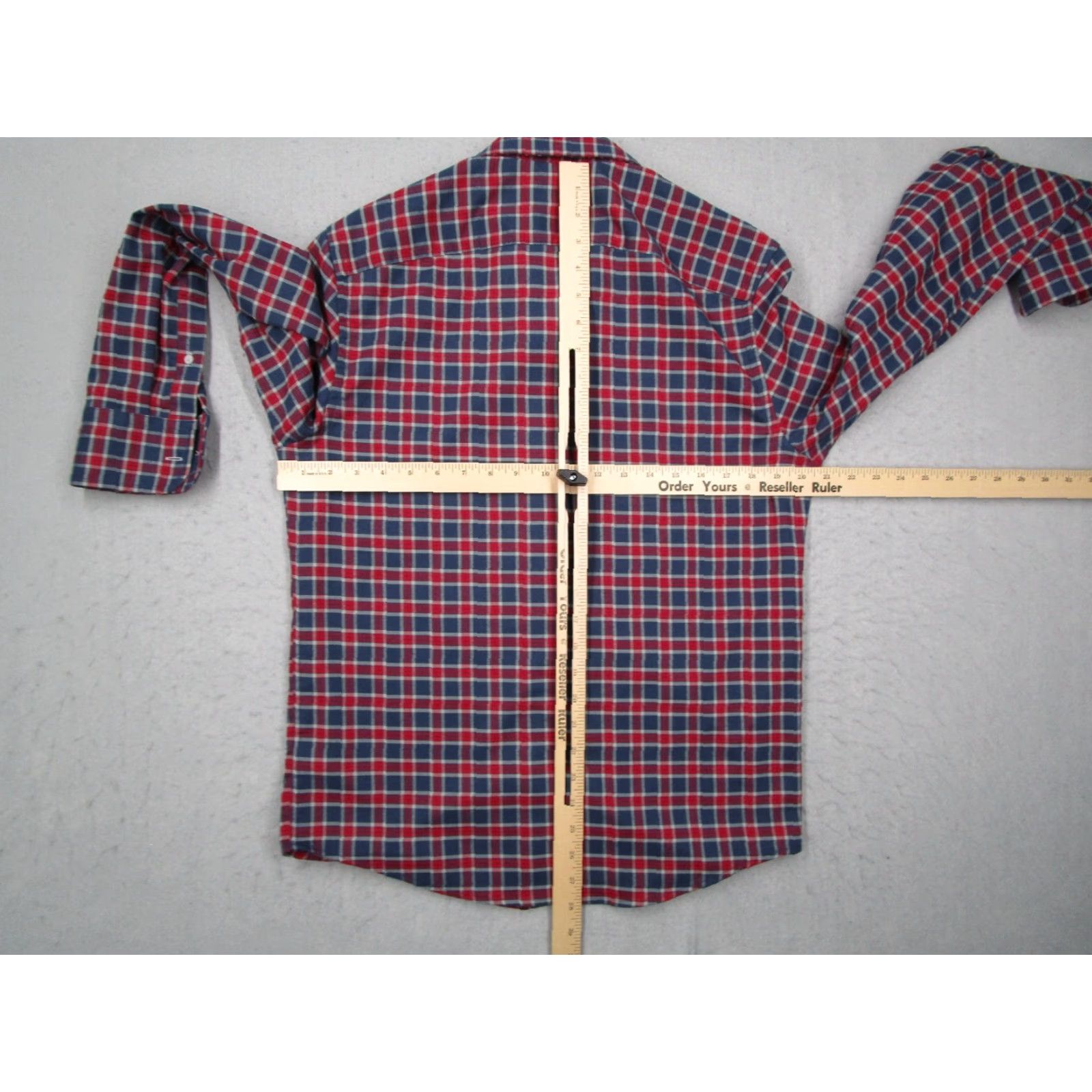 UNTUCKit UNTUCKIT Button-Up Shirt Mens Medium Slim Fit Red Check Long Sleeve Passaros Flannel Outdoor Workwear Size US M / EU 48-50 / 2 - 5 Thumbnail