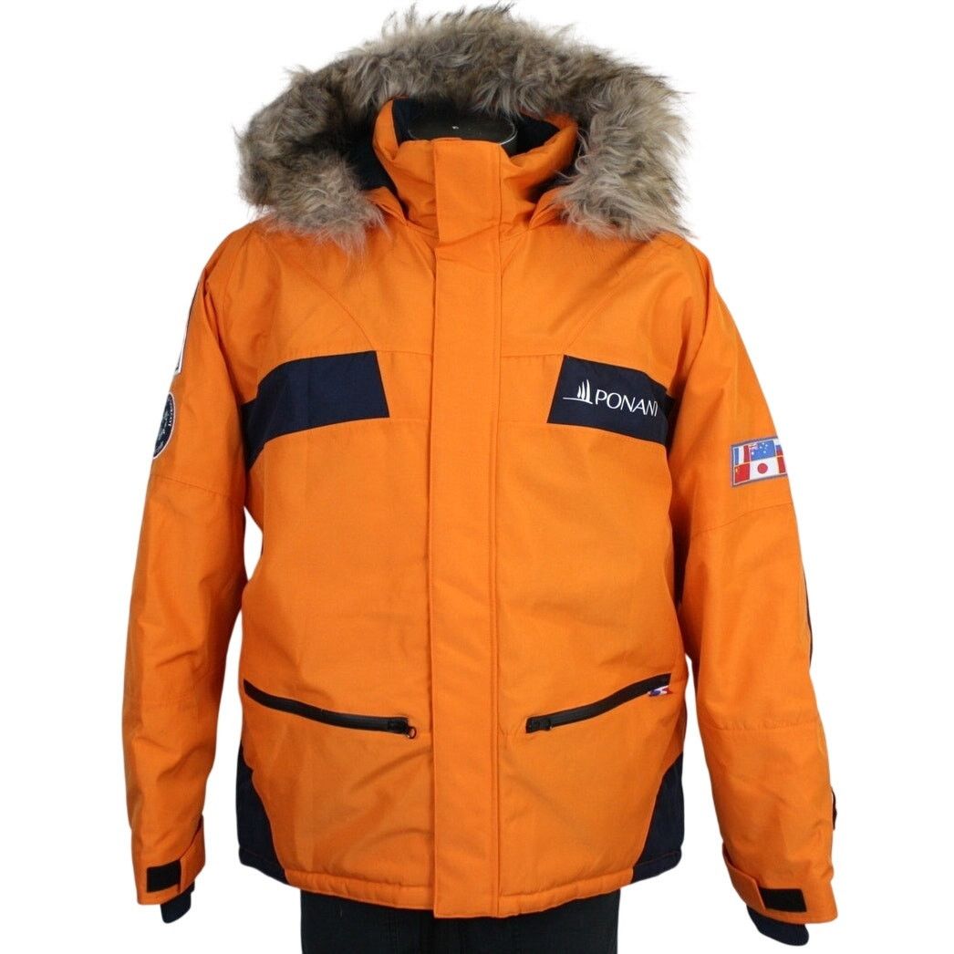 Vintage PONANT Polar Exploration Parka Coat Faux Fur Hood Expedition Size US L / EU 52-54 / 3 - 1 Thumbnail