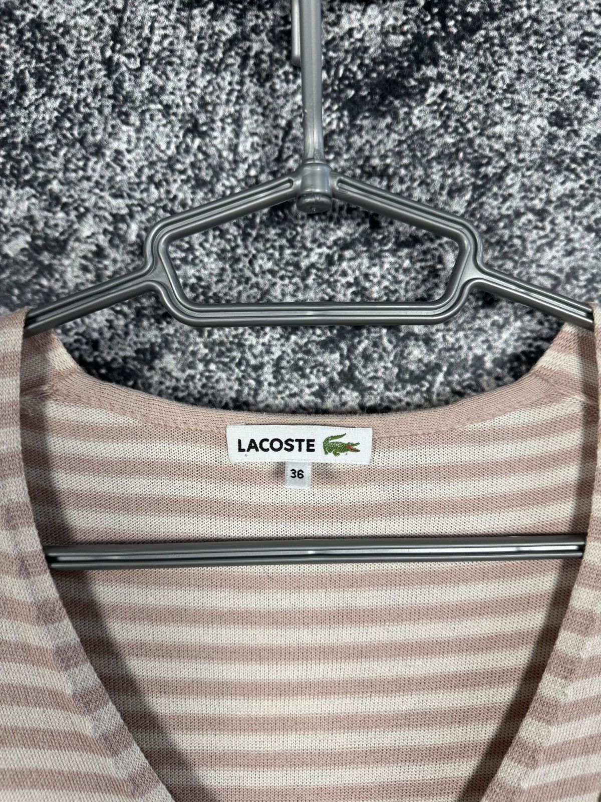 Lacoste Women’s Lacoste Long Sleeve Blouse Striped Pullover Size 36 Size XS / US 0-2 / IT 36-38 - 7 Thumbnail