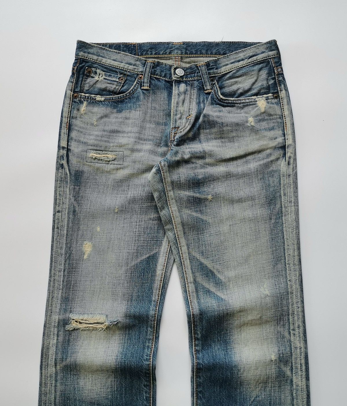 Edwin Edwin Japan Distressed Jeans ERD Grunge Size US 29 - 2 Thumbnail