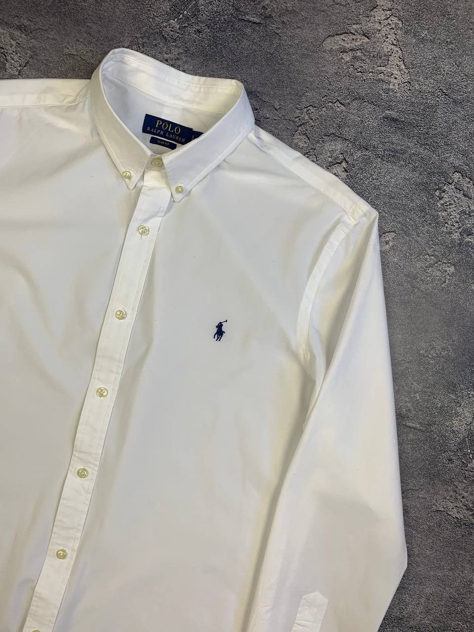 Polo Ralph Lauren Polo Ralph Lauren White Stretch Button Down Shirt Size US L / EU 52-54 / 3 - 3 Thumbnail