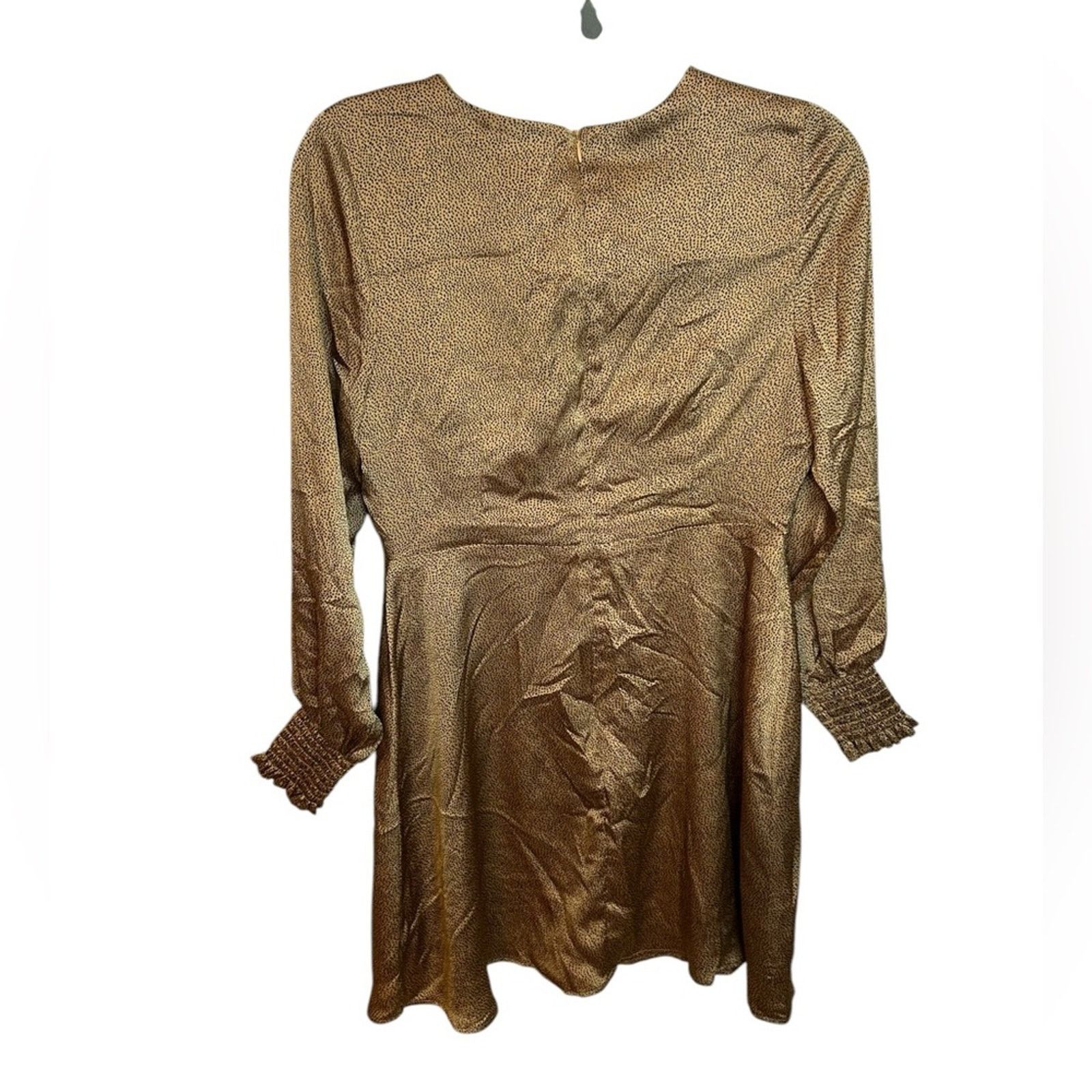 Other Miami Gold & Black Dot Satin V-Neck Dress Size M / US 6-8 / IT 42-44 - 2 Thumbnail