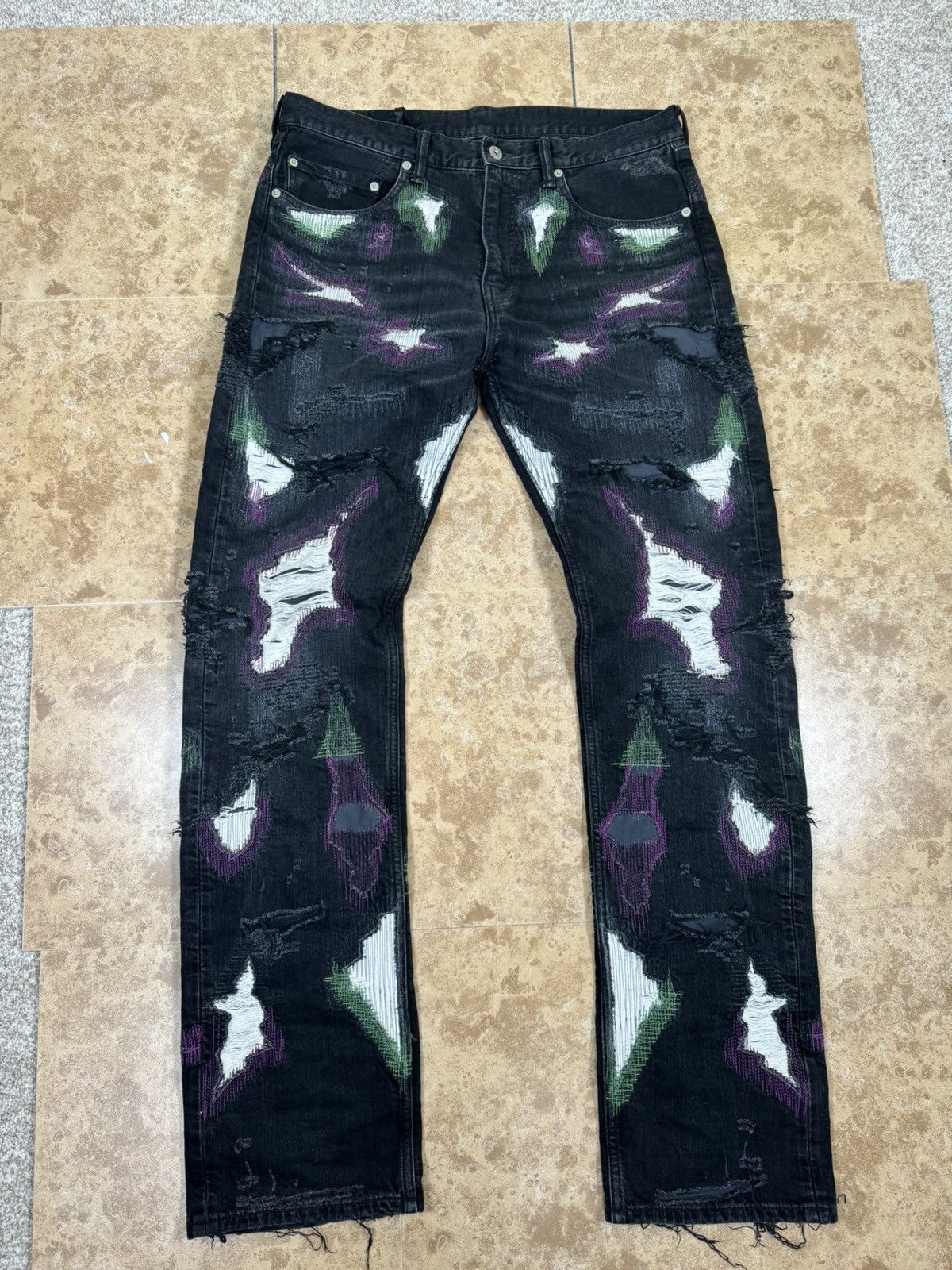 Vlone Vlone Black Scab Runway Denim Size US 32 / EU 48 - 1 Thumbnail