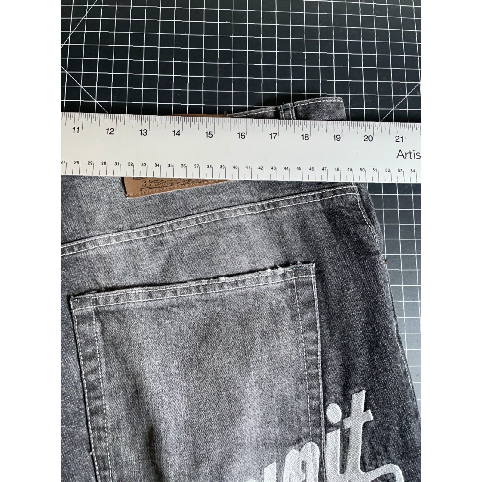 Vintage G-Unit Jeans Men Baggy Fit 38 x 33 Washed Black Dark Gray Embroidered 5-Pocket Vintage Y2K Size US 38 / EU 54 - 5 Thumbnail