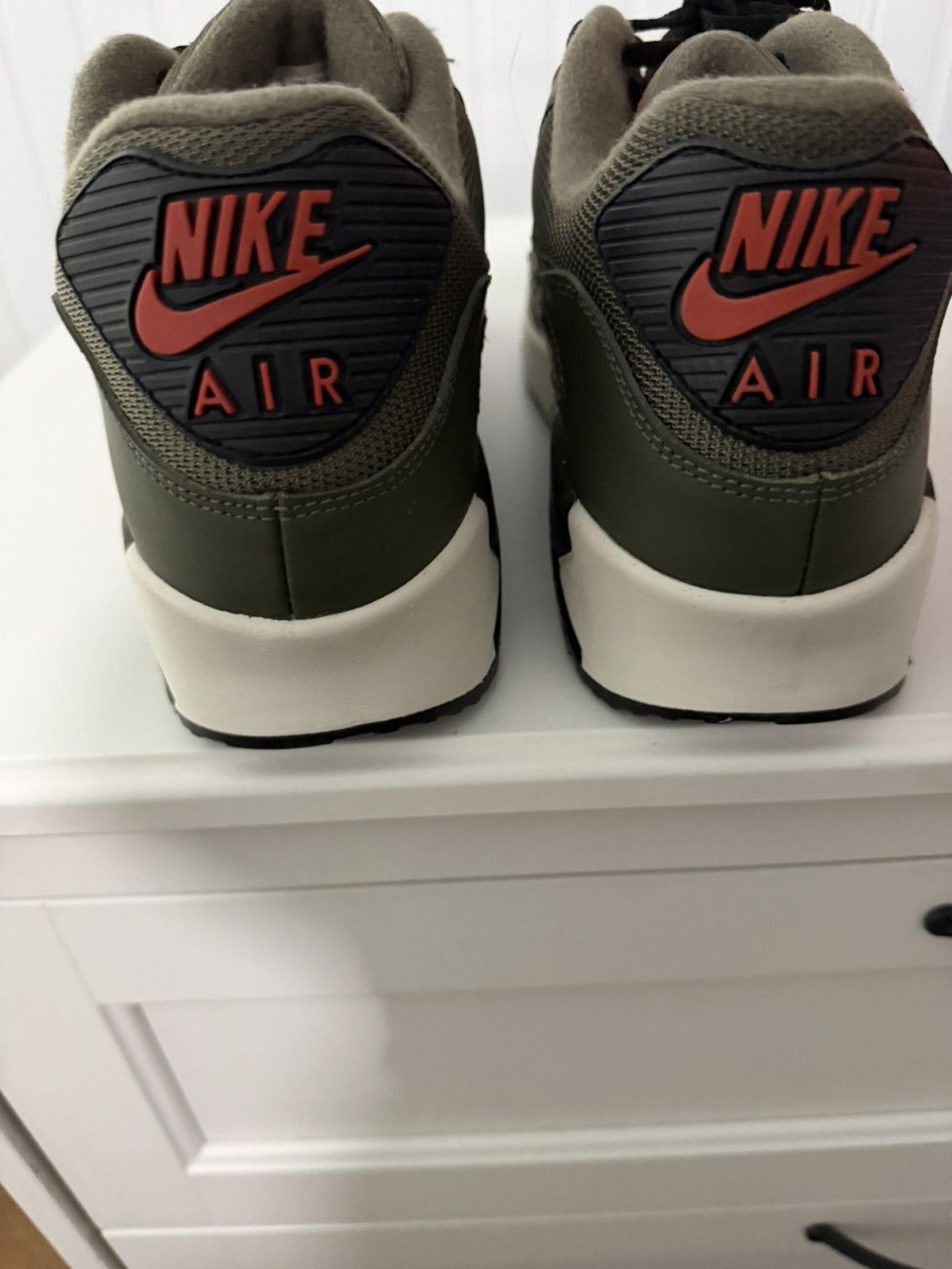 Nike Nike Air Max 90 Medium Olive Black Team Orange Size US 13 / EU 46 - 6 Thumbnail