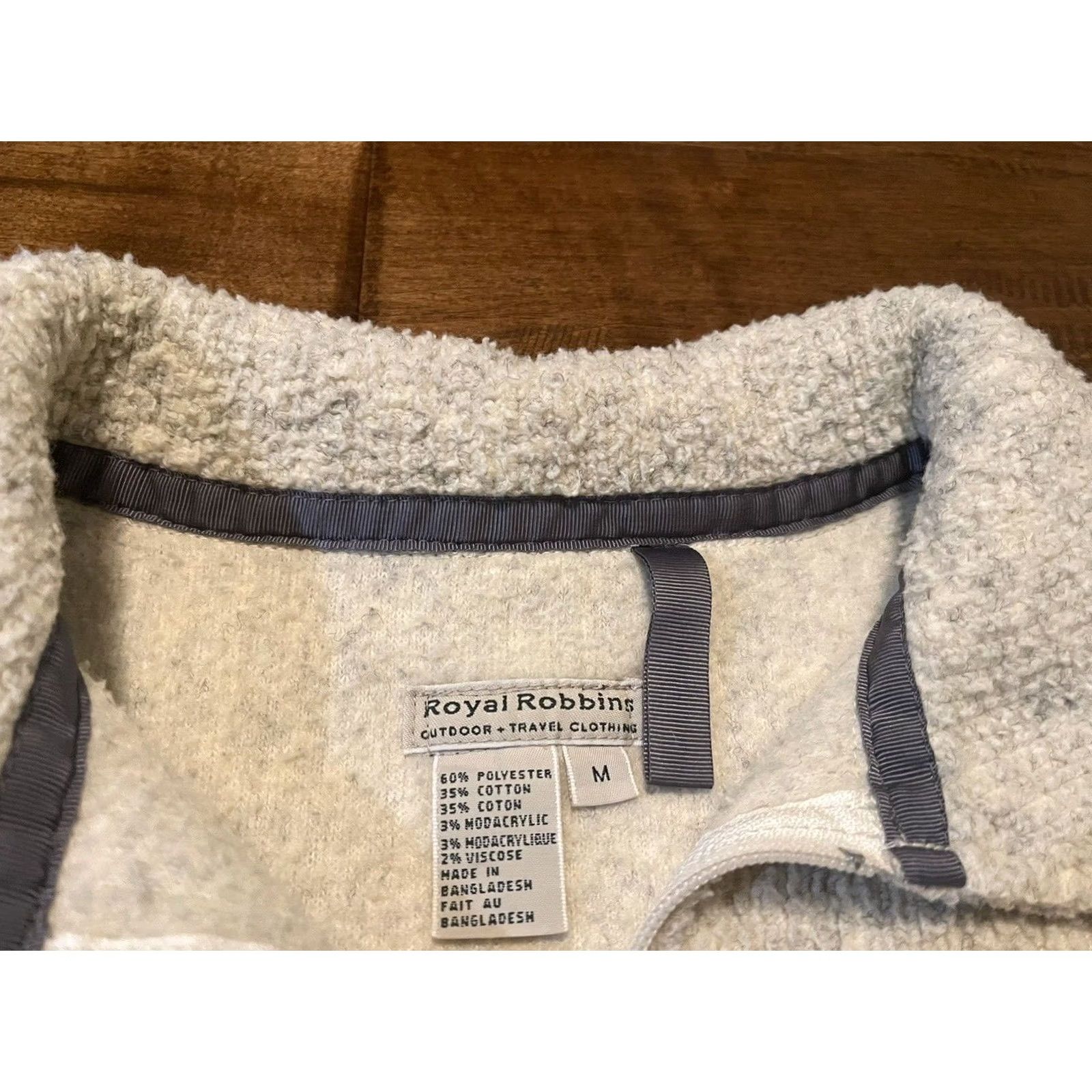 Royal Robbins Royal Robbins Women's Medium Ivory Fleece Jacket 1/4 Quarter Zip Pullover Size M / US 6-8 / IT 42-44 - 5 Thumbnail