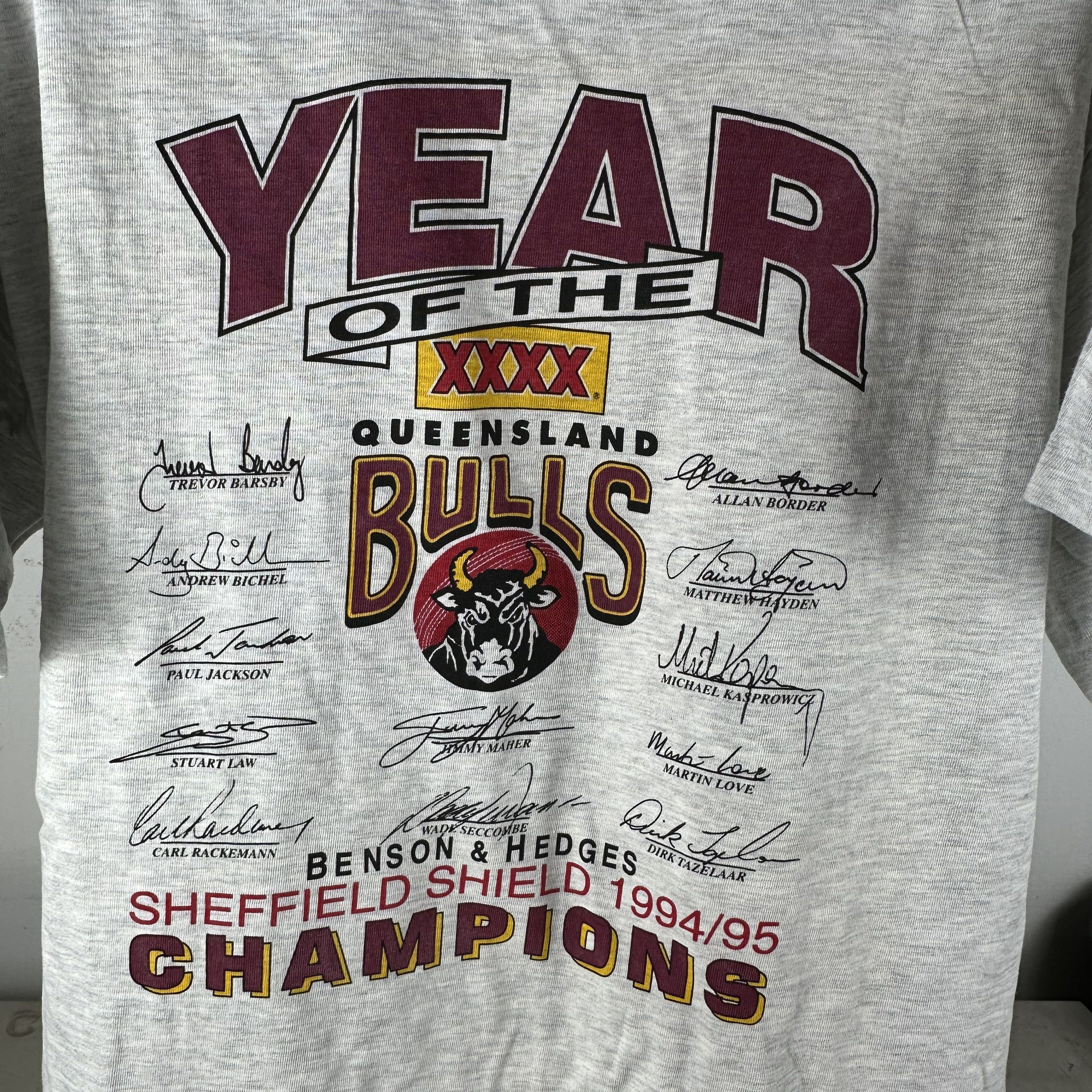 Vintage ​​​​Queensland Bulls Cricket Sheffield Shield Champions Tee Size US XL / EU 56 / 4 - 4 Thumbnail
