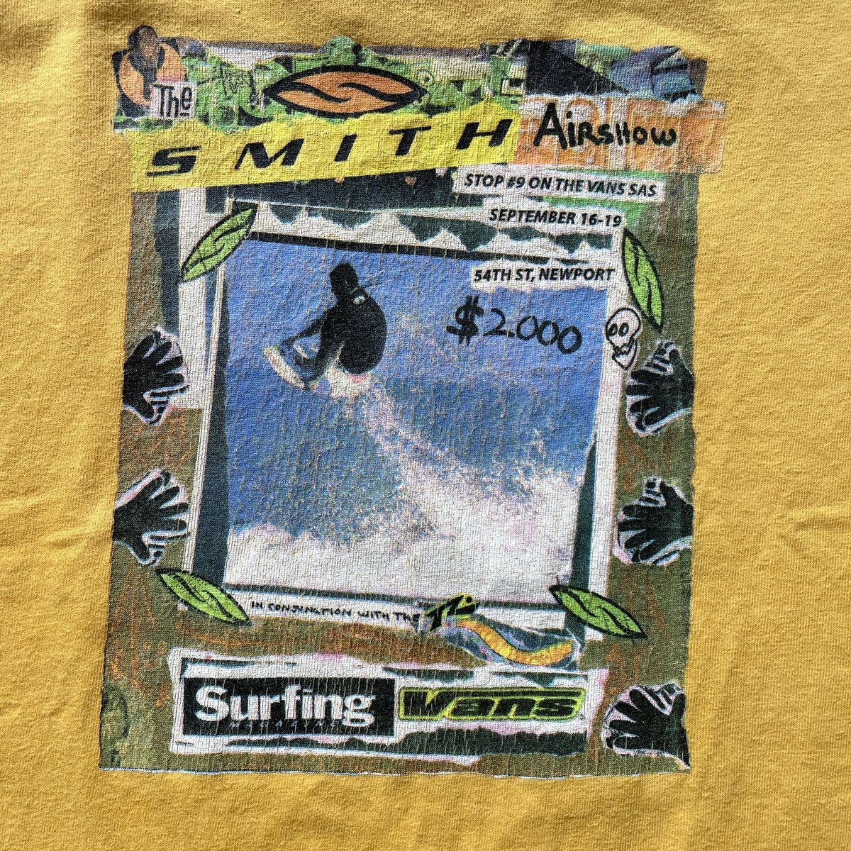 Vans Vintage 90’s Vans x Smith Surfing Airshow Tee – Rare Y2K Size US L / EU 52-54 / 3 - 3 Thumbnail