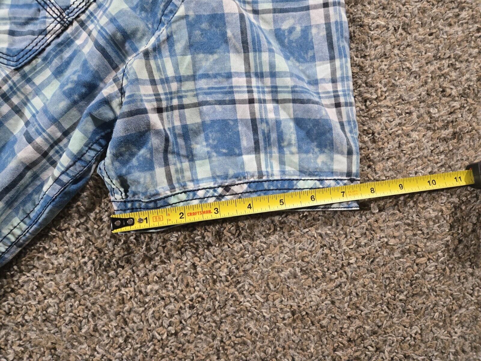 BKE BKE Vintage Blue White Plaid Athletic Fit Button Up Shirt L Size US L / EU 52-54 / 3 - 10 Thumbnail
