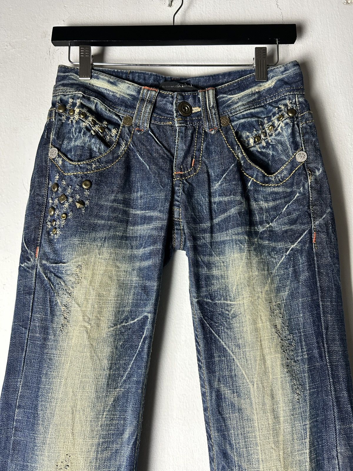 Japanese Brand Distressed Lolita Jeans Concert Club Embroidery Pocket Size 28" / US 6 / IT 42 - 7 Thumbnail