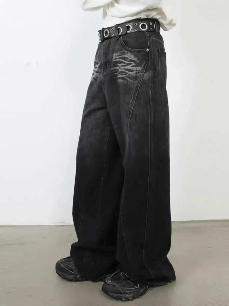 Japanese Brand Vintage street hip-hop washed baggy jeans Size US 32 / EU 48 - 1 Thumbnail
