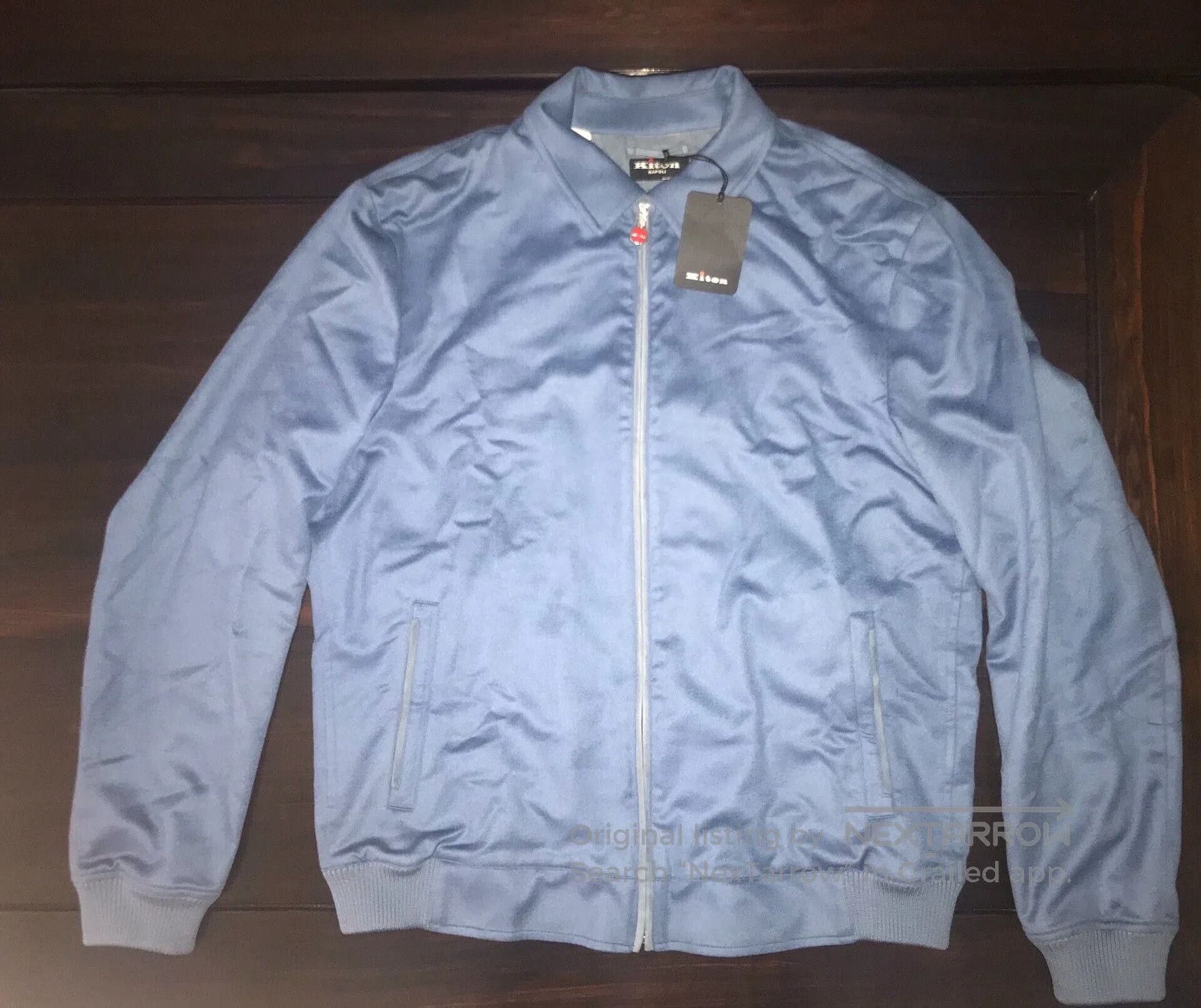 Kiton new kiton cashmere jacket in light blue. Size US L / EU 52-54 / 3 - 3 Thumbnail