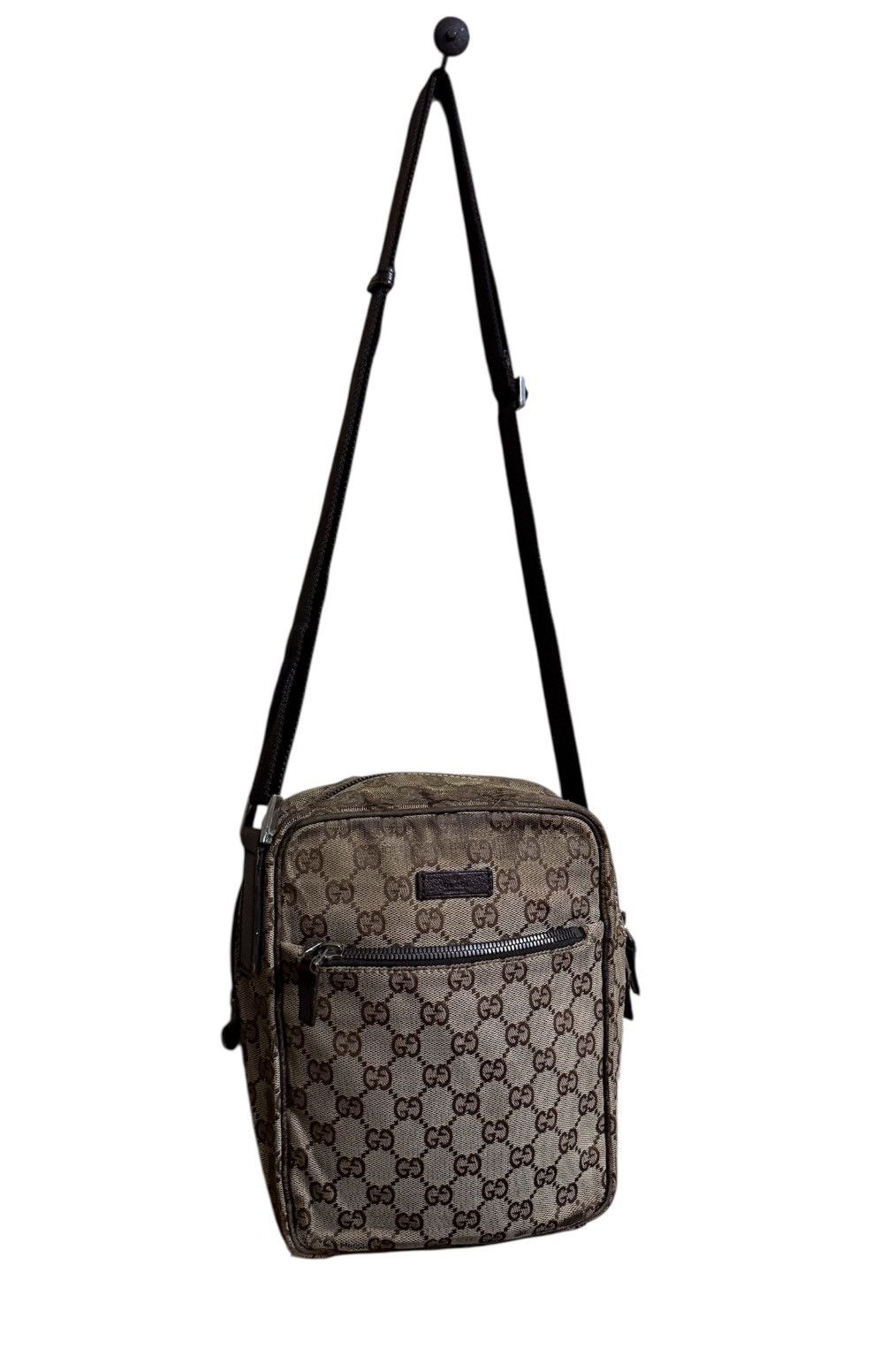 Gucci Gucci GG Crossbody Shoulder Canvas 03136 Leather Vintage Size ONE SIZE - 3 Thumbnail