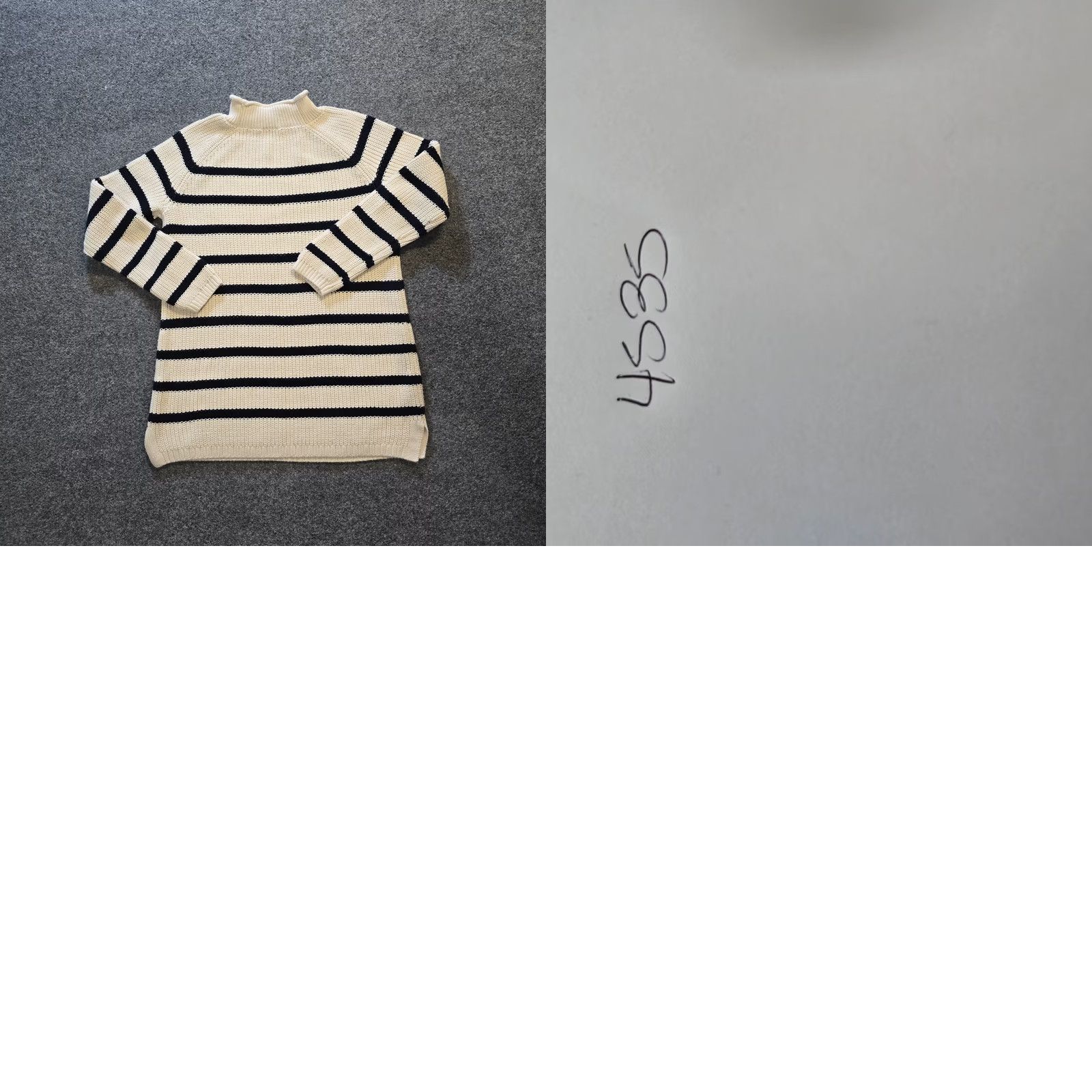 Talbots Talbots Sweater Womens Size M Petite White Blue Striped Nautical Preppy Pullover Raglan Sleeve Mock Neck Knit Cotton Regular Knit Pattern Striped Size M / US 6-8 / IT 42-44 - 8 Thumbnail