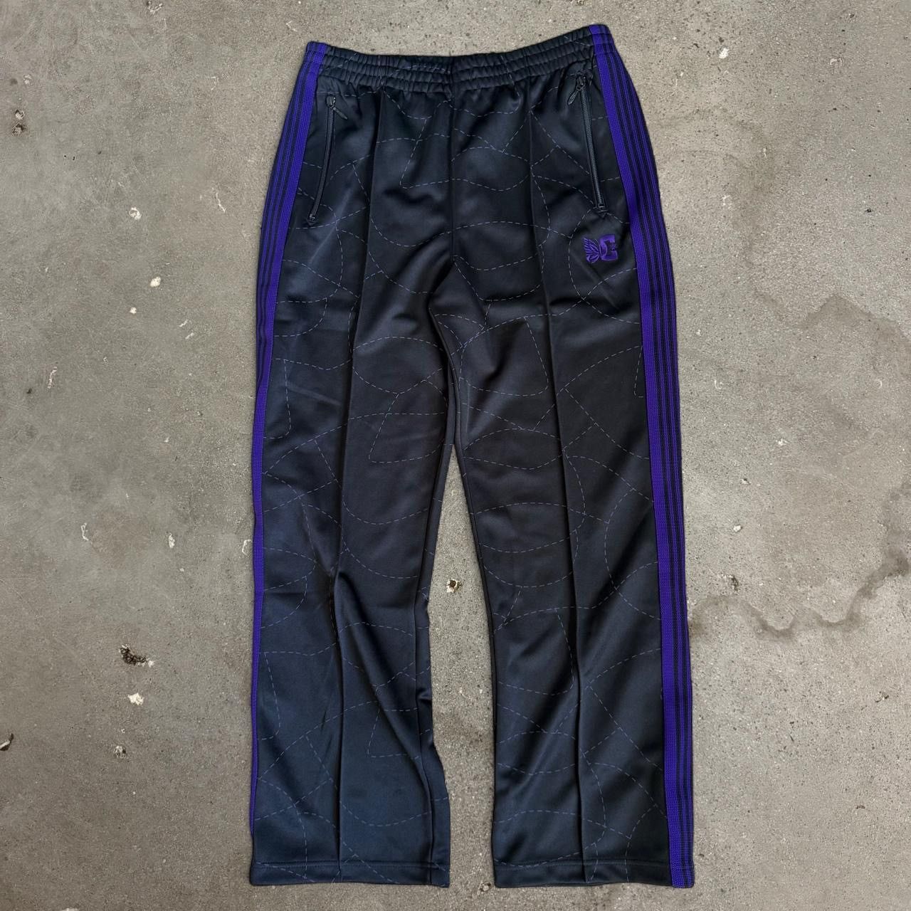 Needles Track Pants Black Purple | Grailed