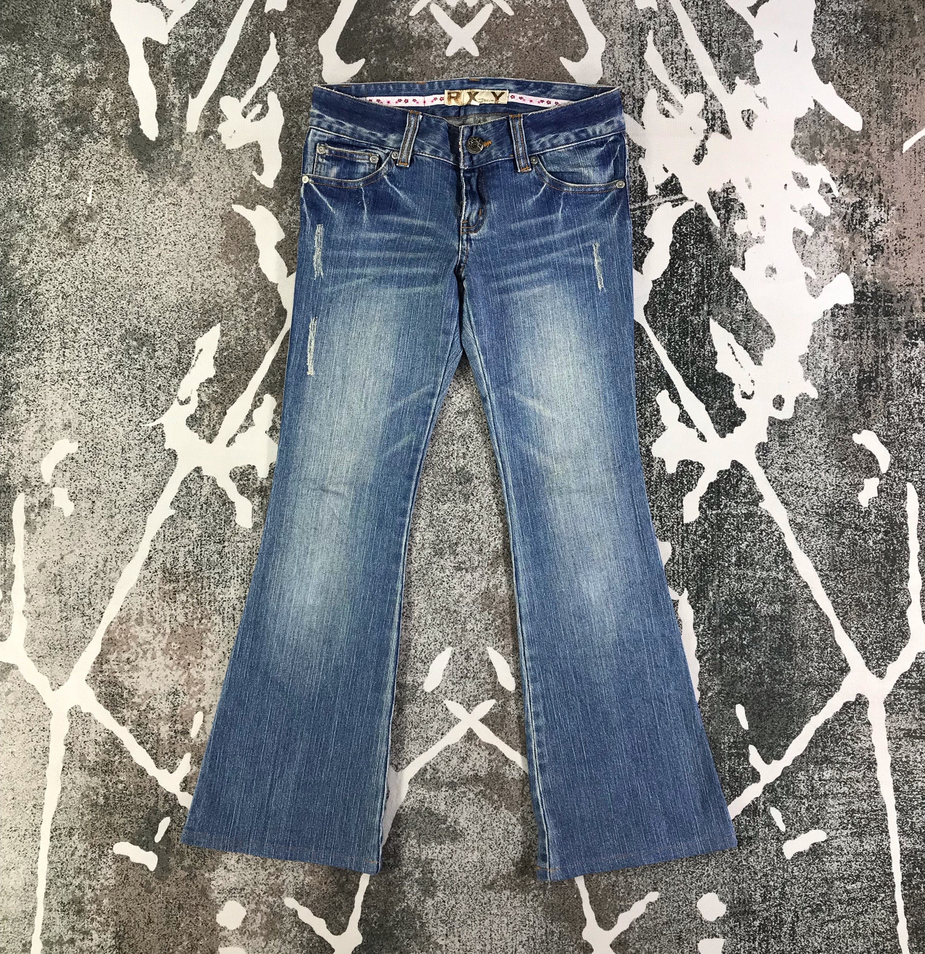 Japanese Brand Roxy Faded Blue Flared Jeans KJ2016 Size 27" / US 4 / IT 40 - 1 Thumbnail