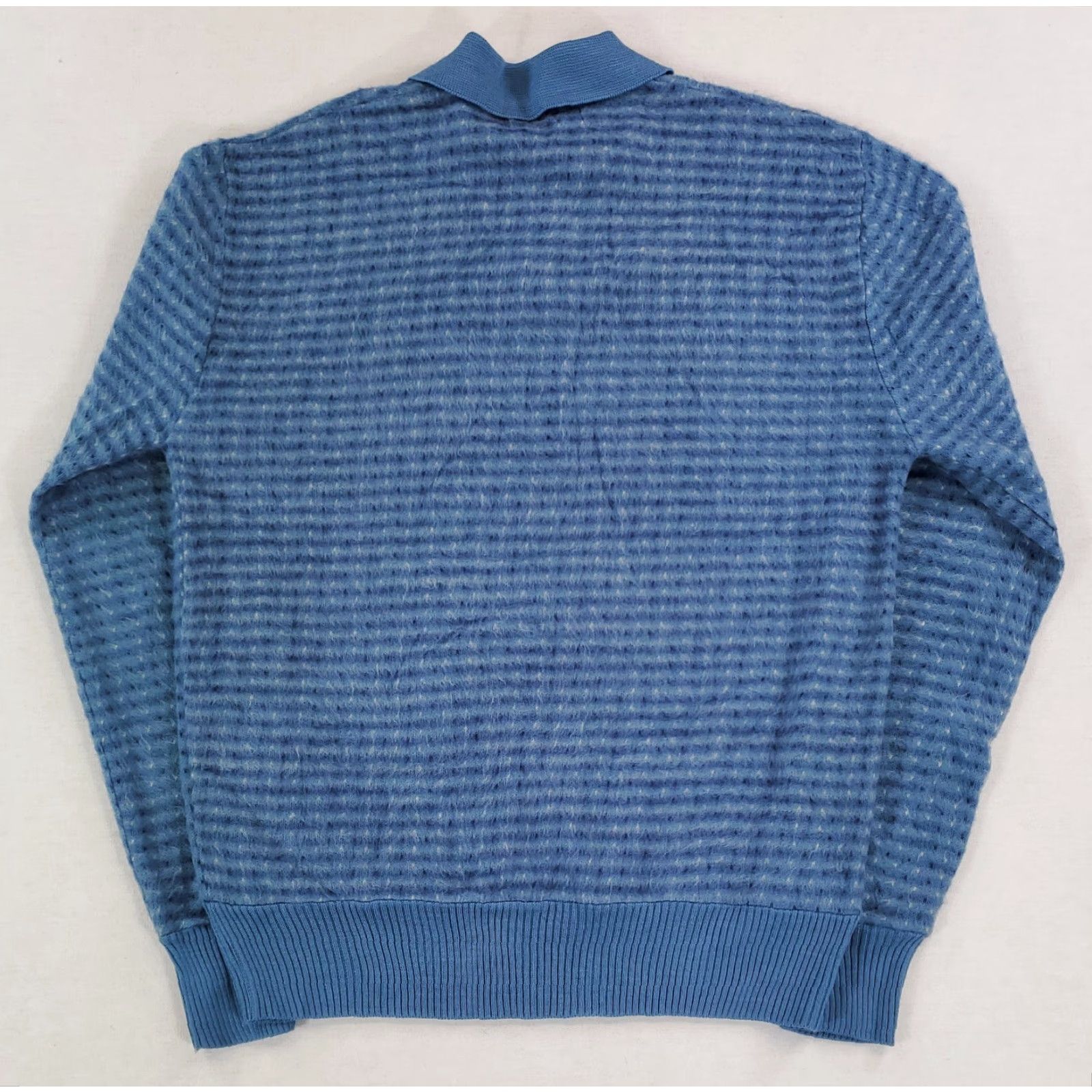 Sears VINTAGE Sears Sportswear Sweater 70s Fuzzy Nirvana Blue Snowflake Pattern Mens XL Size US XL / EU 56 / 4 - 3 Thumbnail