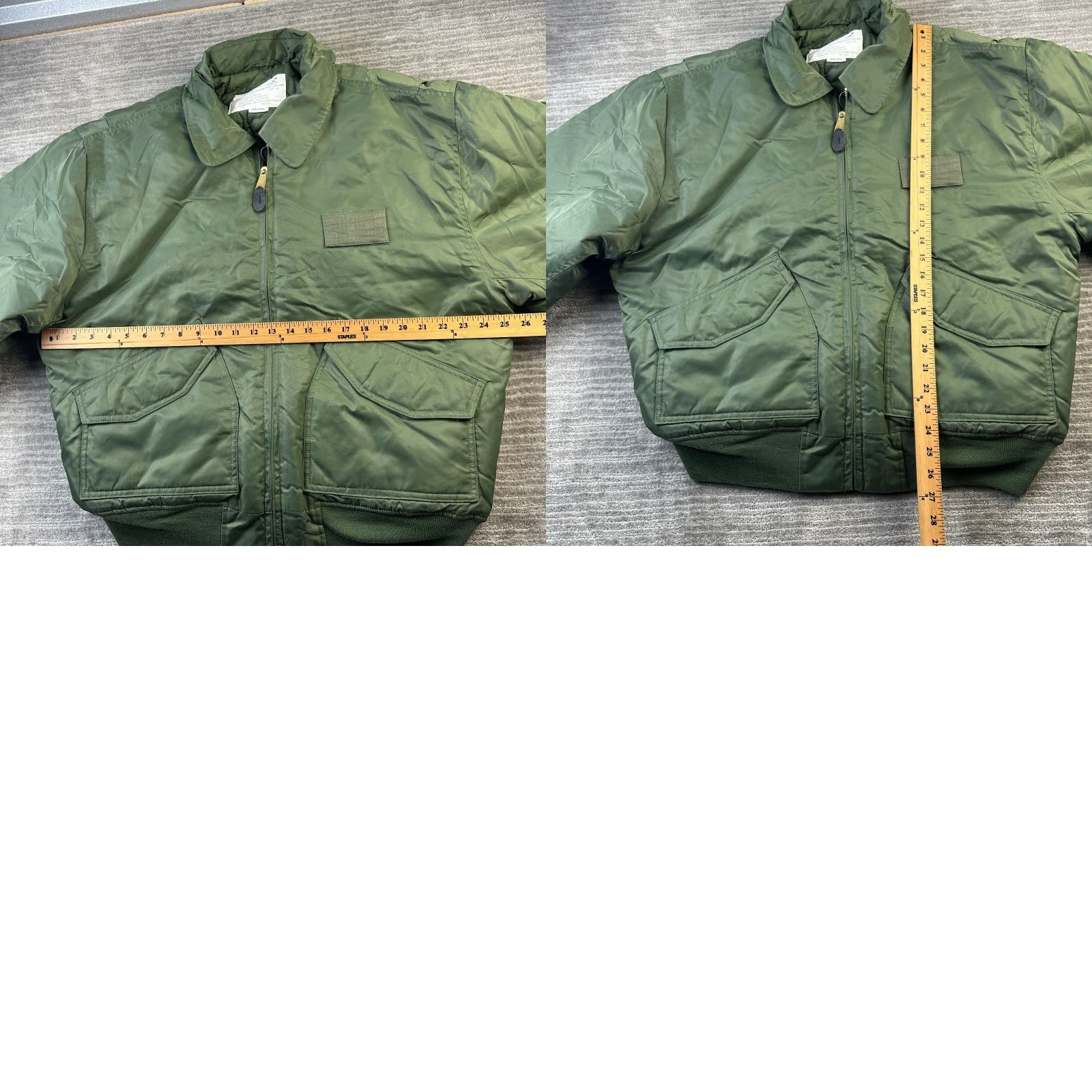 Rothco Rothco CWU-45/P Bomber Jacket Mens XL Green Vintage: No, Military, Outdoor, 90s, Nylon, Zip, Short Length, Regular Fit, Wool? Size US XL / EU 56 / 4 - 9 Thumbnail