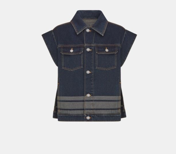 Dior o1w1db10225 412V19A33 Denim Couture Jacket in Blue Size S / US 4 / IT 40 - 1 Thumbnail