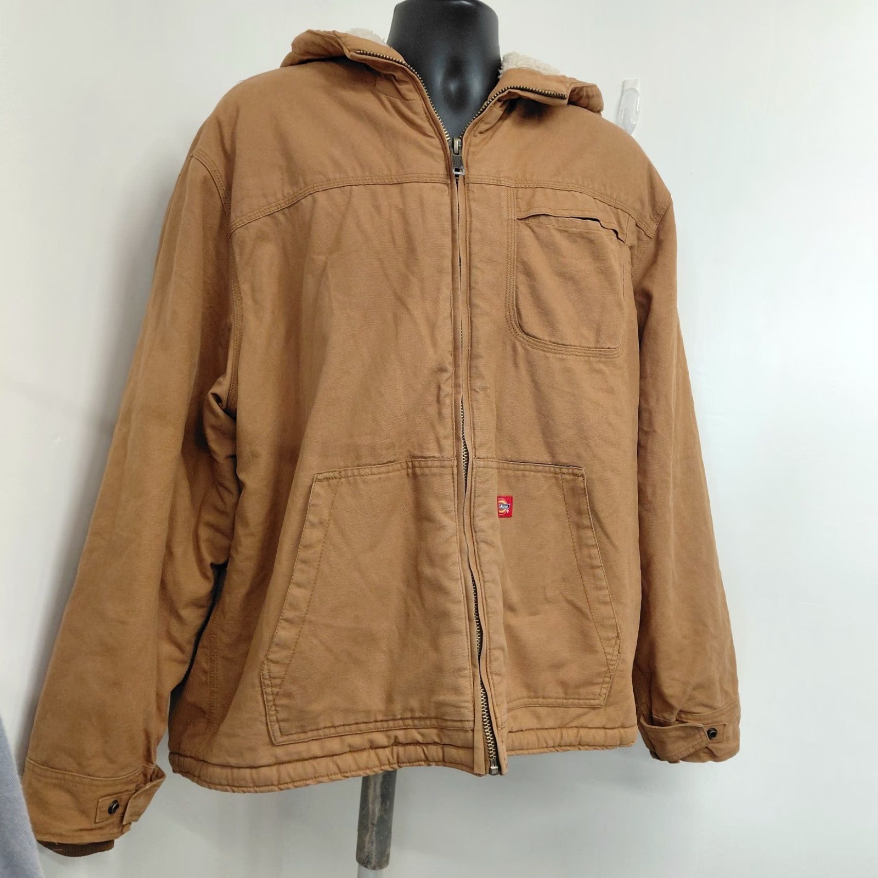 Dickies Dickies Jacket Men's XXL TALL Khaki Canvas Sherpa Lined Workwear Brown Read measurements in pics Read Size US XXL / EU 58 / 5 - 3 Thumbnail