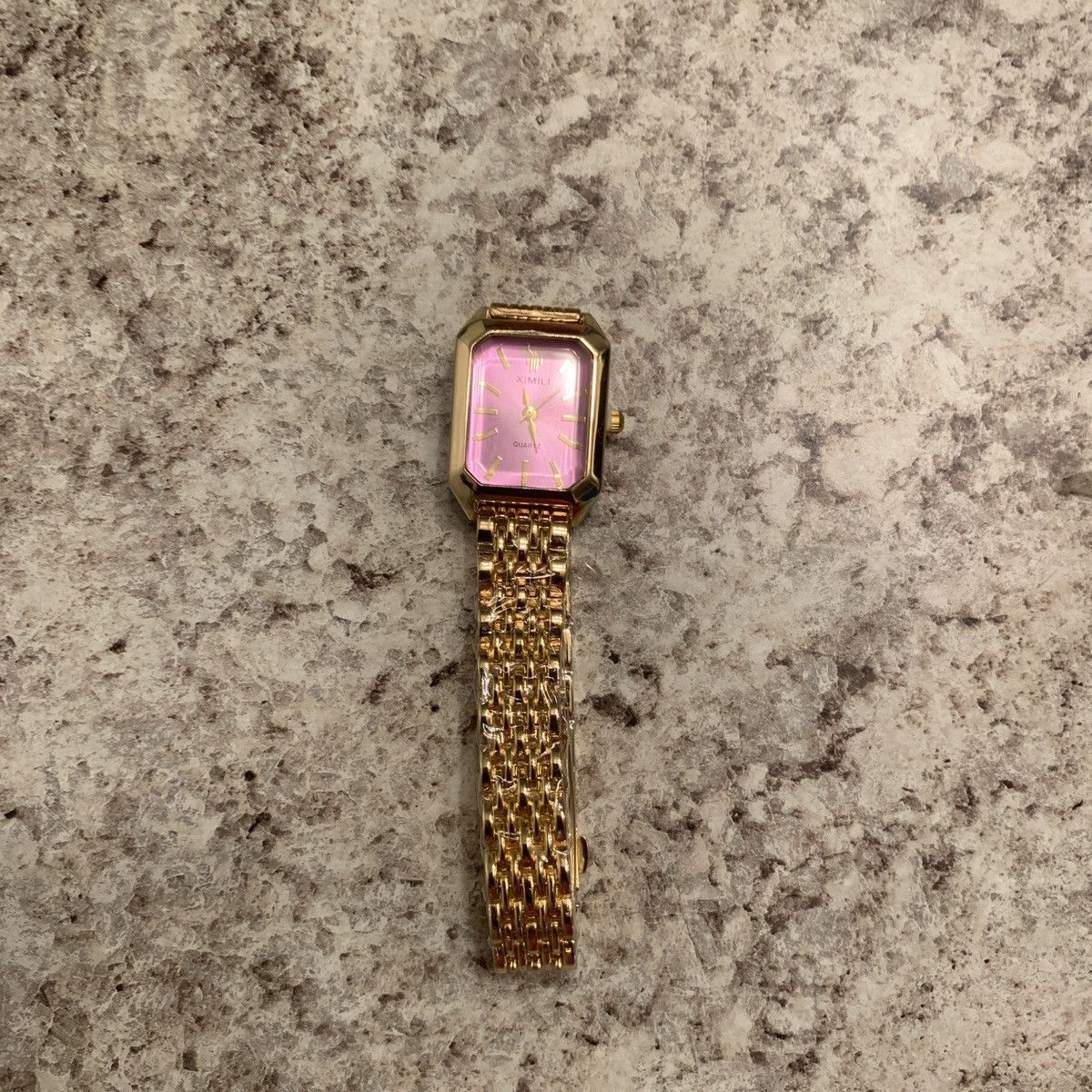 Other Gold analogue quartz watch with pink face watch Size ONE SIZE - 1 Thumbnail