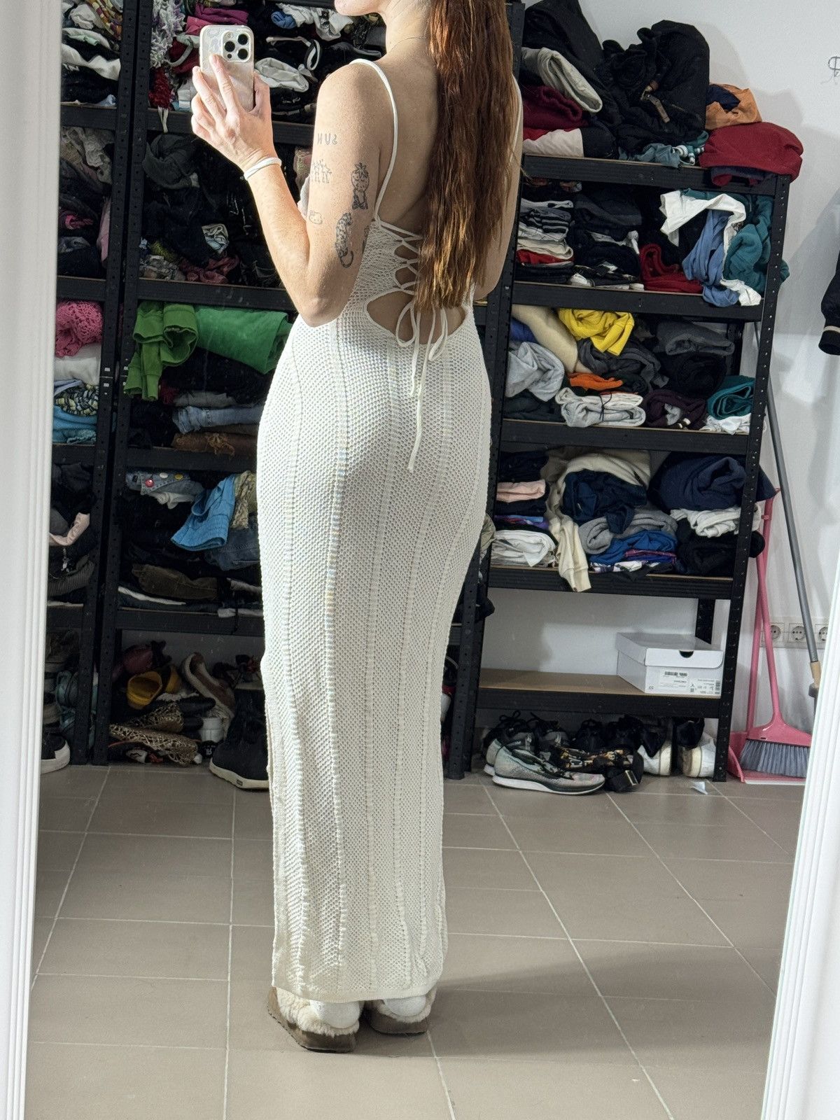 Other VINTAGE MESH KNITTED MAXI DRESS Size S / US 4 / IT 40 - 2 Thumbnail