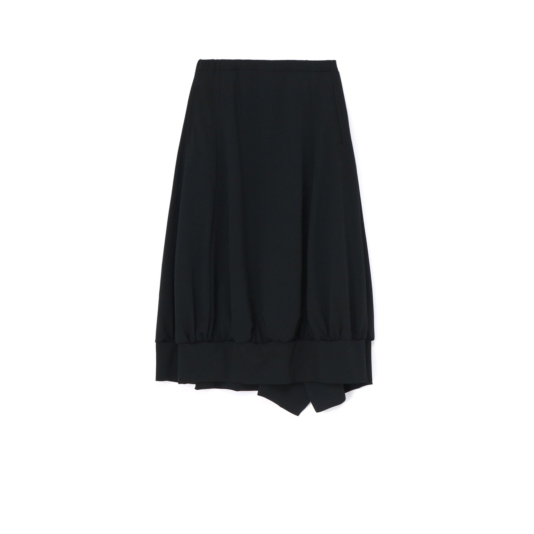 Yohji Yamamoto REGULATION - POLYESTER TWILL JERSEY SKIRT