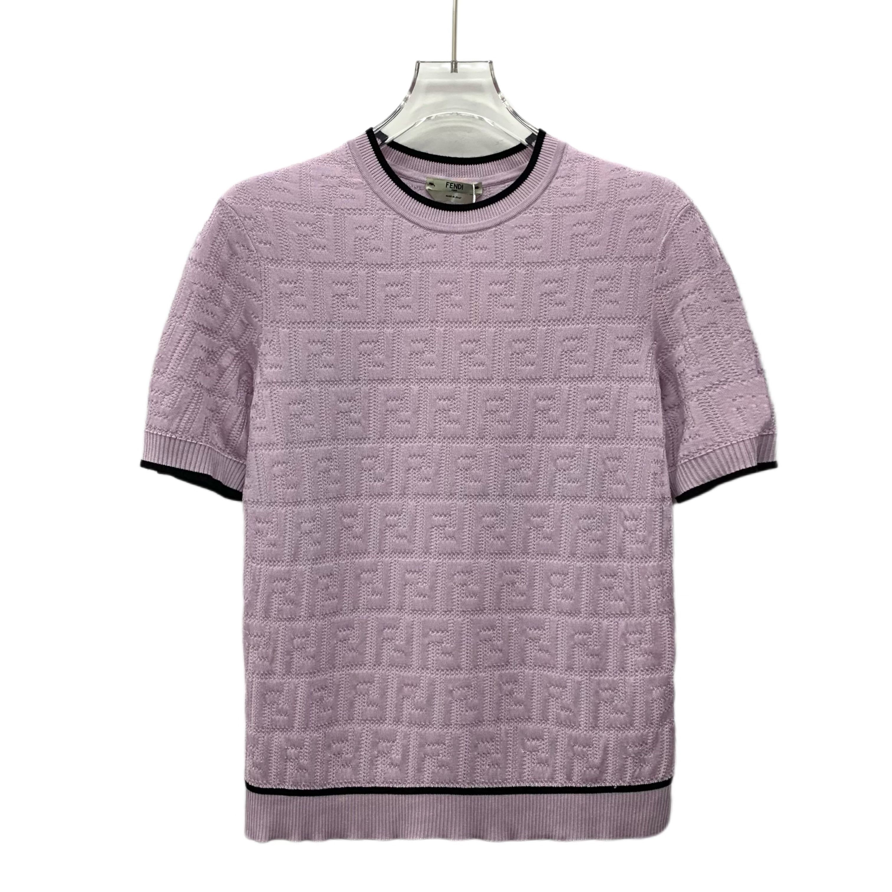Fendi Fendi Cotton Knit T-Shirt (Size S) Size S / US 4 / IT 40 - 1 Thumbnail