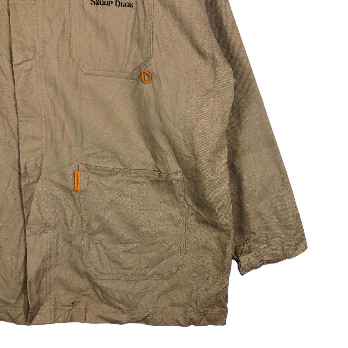 Japanese Brand 🔥Vintage Hickory Chore Jacket Detroit Snoop Dog Big Logo Size US XXL / EU 58 / 5 - 5 Thumbnail