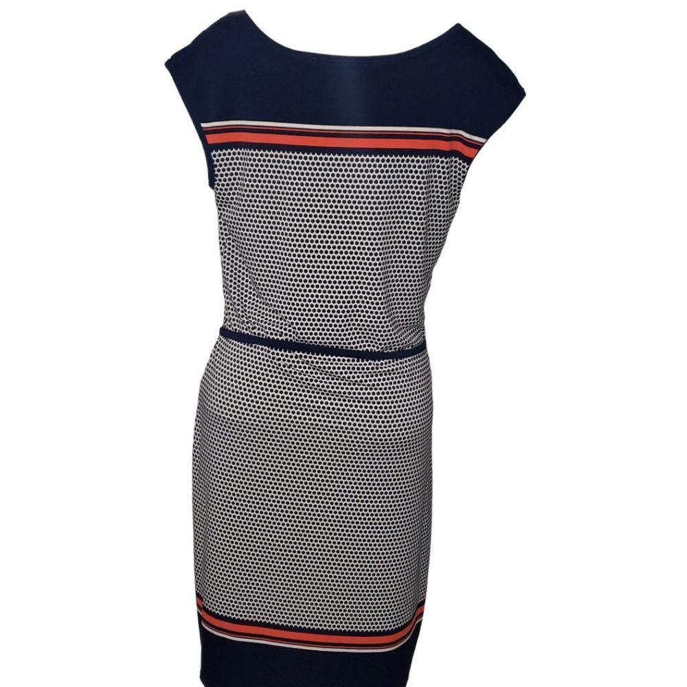 Designer CT499 Max Edition Red, White & Blue Sleeveless Midi Dress M Size M / US 6-8 / IT 42-44 - 2 Thumbnail