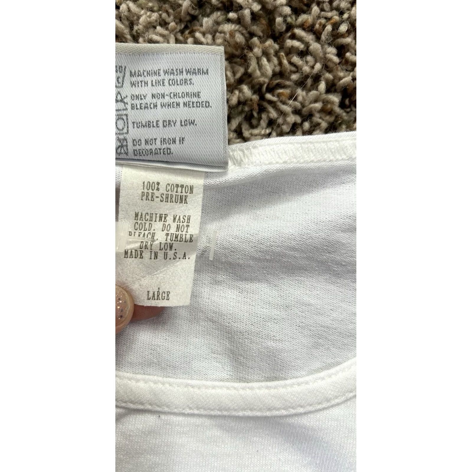 JW Anderson VINTAGE Kim Anderson T-Shirt White Love On Bended Knee Women L Short Sleeve NWT Size L / US 10 / IT 46 - 7 Thumbnail