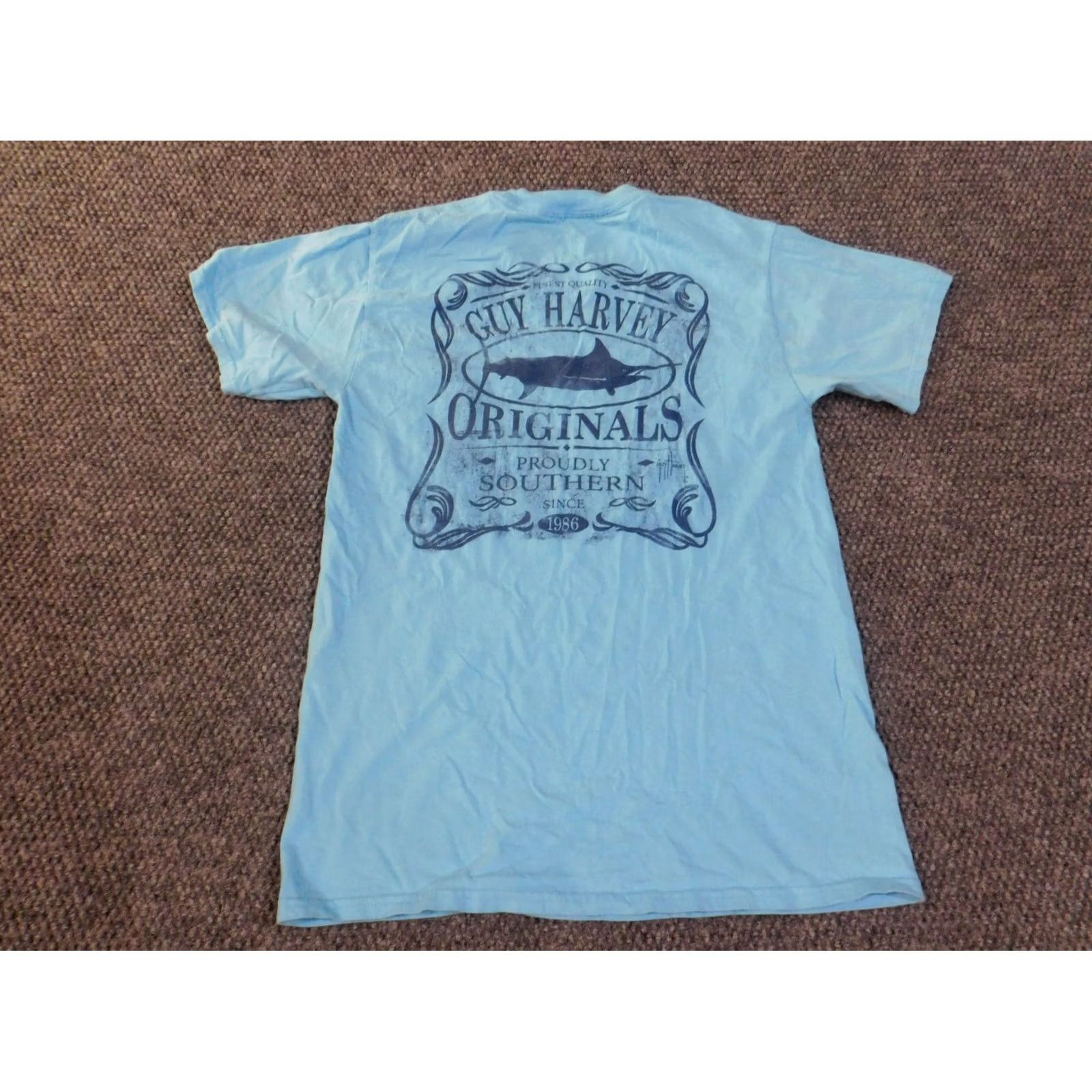 Guy Harvey Guy Harvey T-Shirt Mens Small Blue Pocket Fish Beach Graphic Crew Neck Short Sleeve Cotton Logo Vintage No Size US S / EU 44-46 / 1 - 7 Thumbnail
