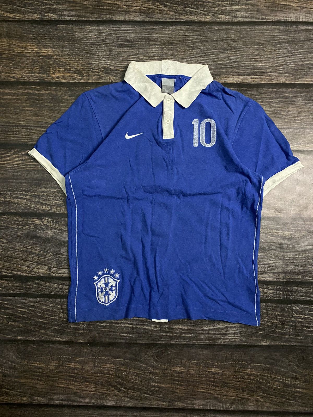 Nike 90’s Nike Brazil Rugby shirt Size US L / EU 52-54 / 3 - 1 Thumbnail