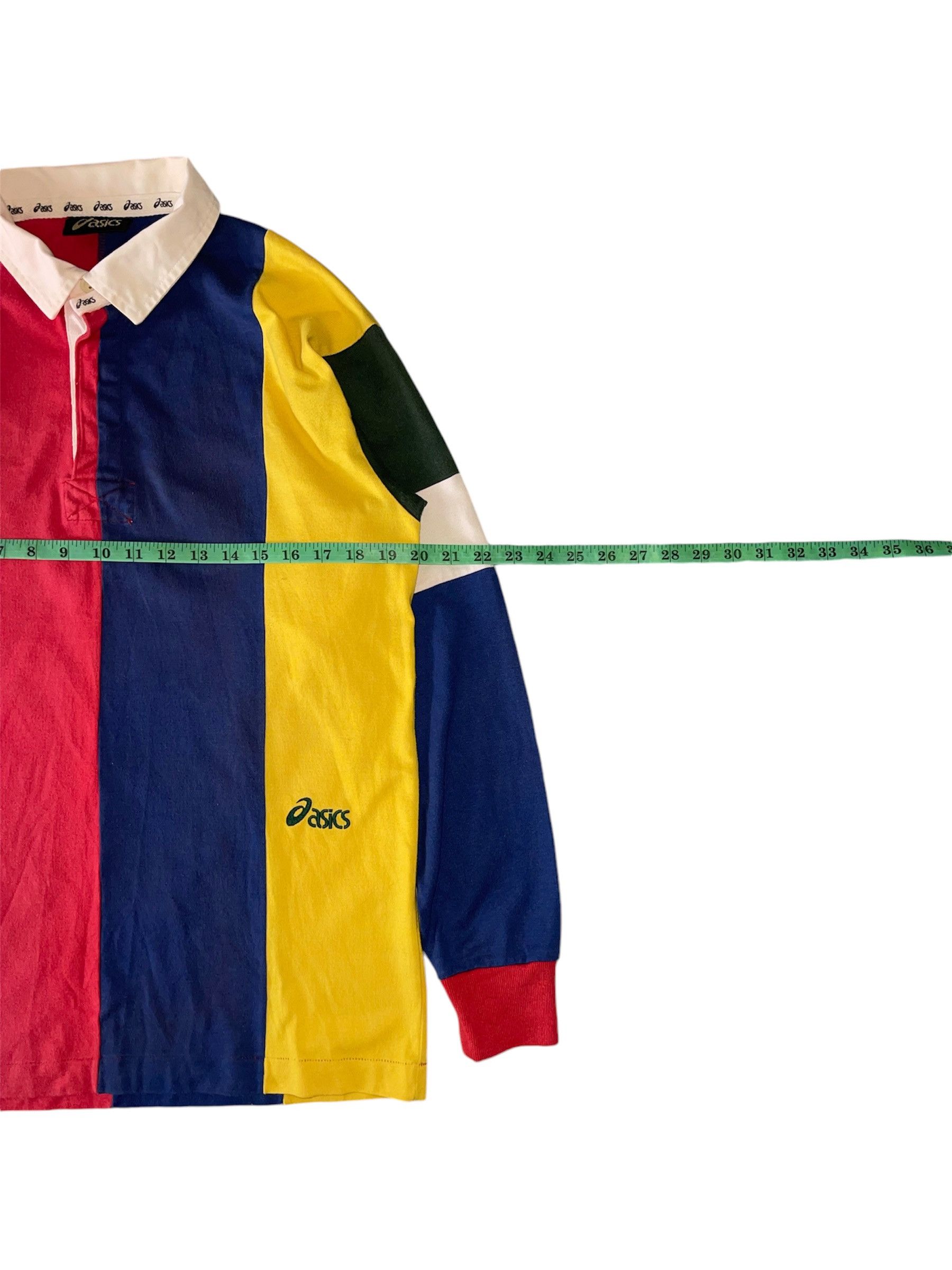 Asics × Japanese Brand × Vintage Vintage 90s Asics Polo Rugby Shirt Size US L / EU 52-54 / 3 - 3 Thumbnail