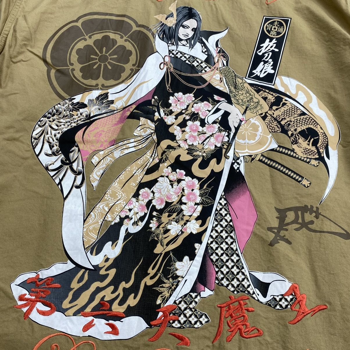 Japanese Brand 2000s Divine Retribution Dengarous Beauty Evil Sukajan Shirt Size US XXL / EU 58 / 5 - 4 Thumbnail