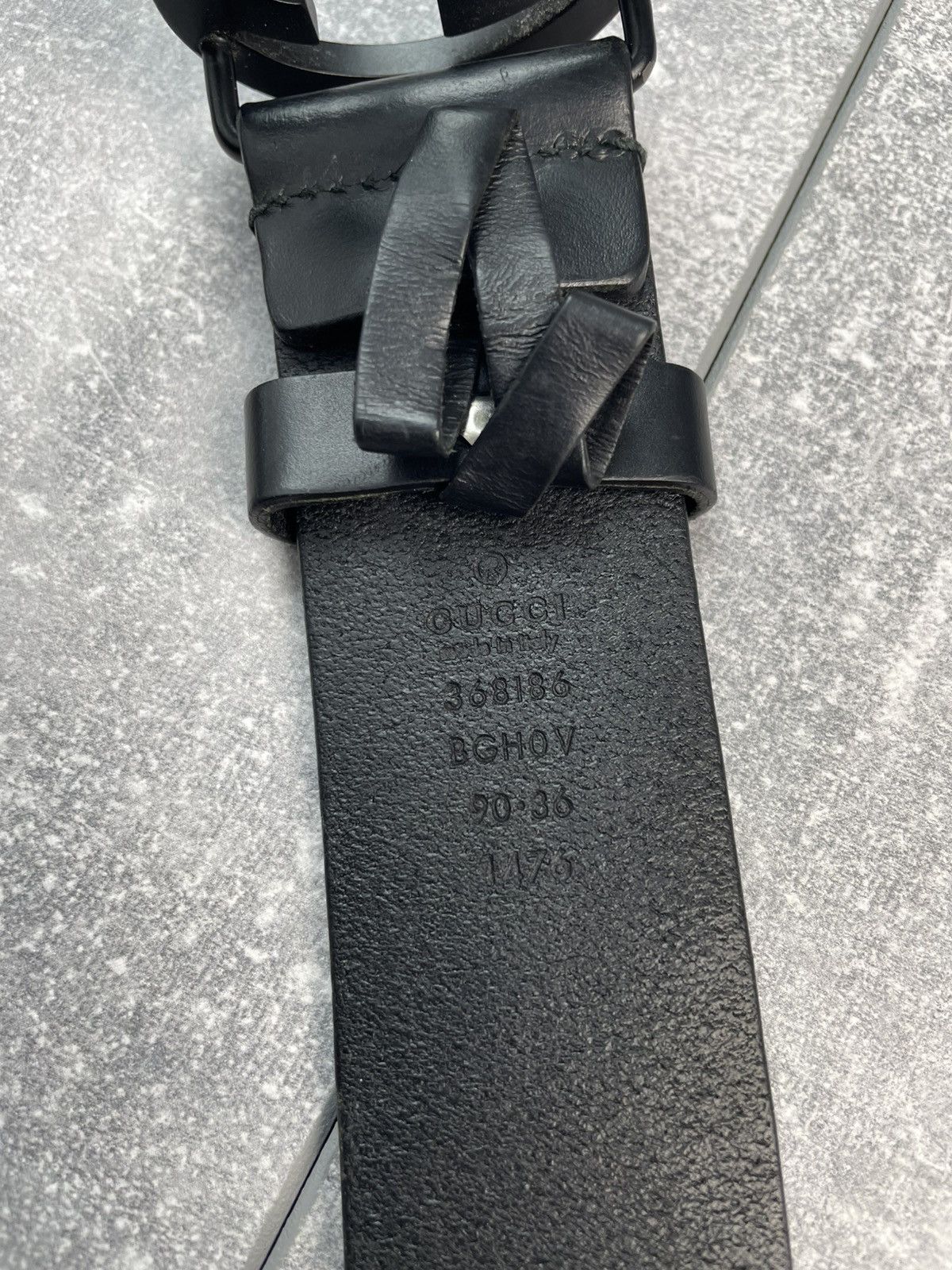 Gucci Gucci GG Leather Belt Black Size ONE SIZE - 6 Thumbnail