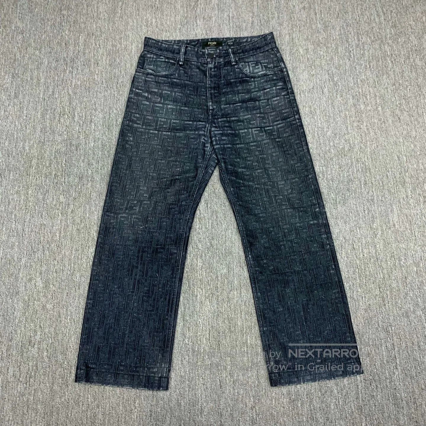 Fendi fendi blue double f print denim pants. Size US 32 / EU 48 - 1 Thumbnail
