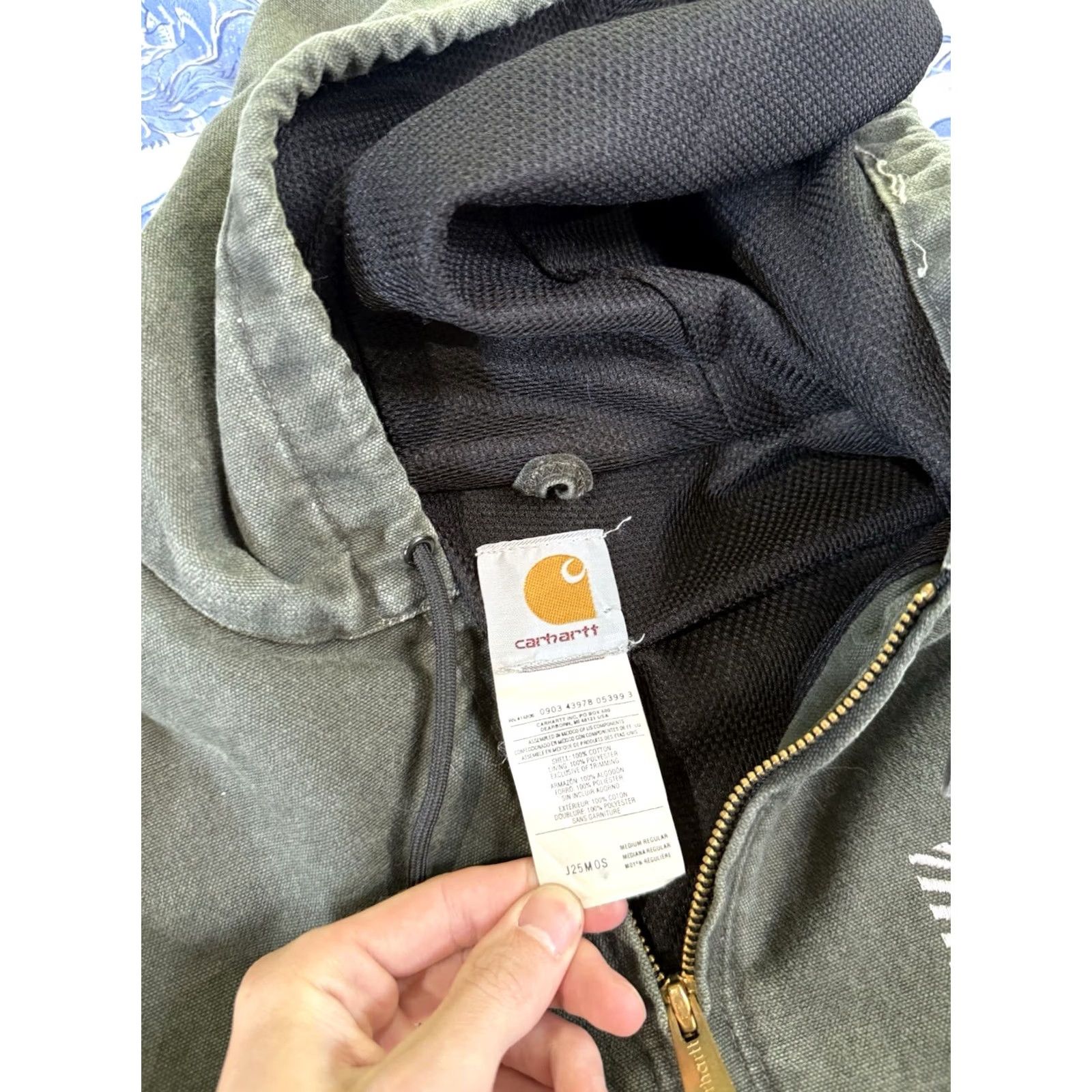 Carhartt VINTAGE Carhartt J25 MOS Hooded Jacket Medium Green Zip Men’s Size US M / EU 48-50 / 2 - 2 Thumbnail